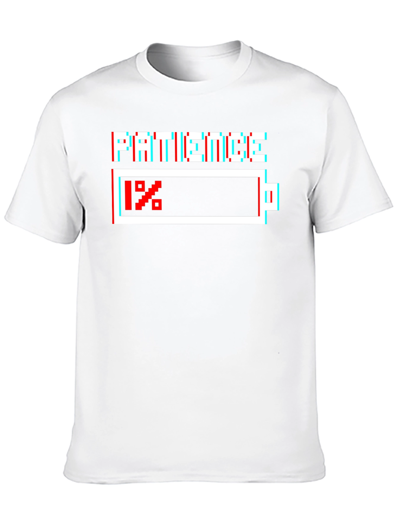 Patience 1% Battery Black Graphic T-Shirt