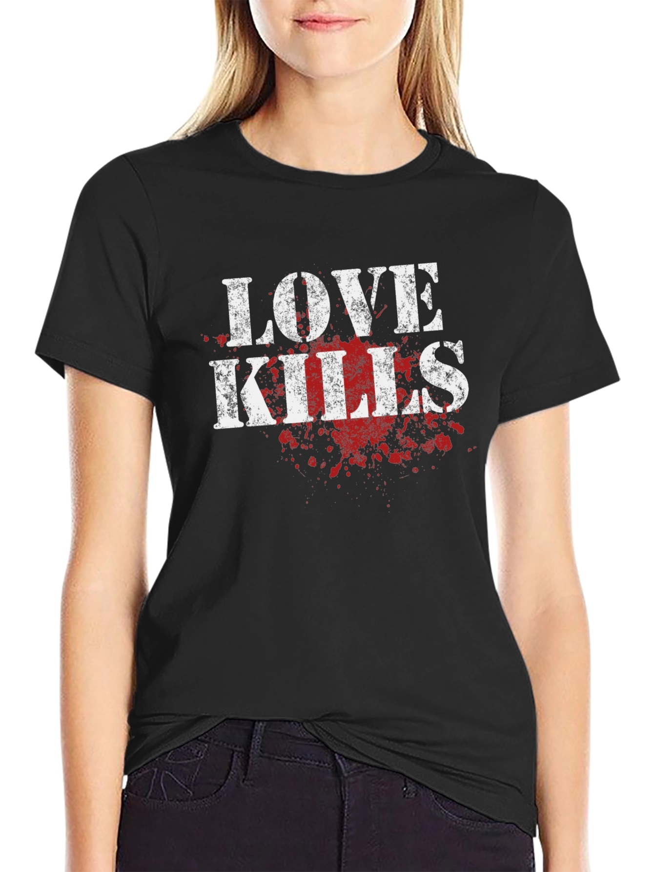 Love Kills Graphic T-Shirt - Black Cotton Tee