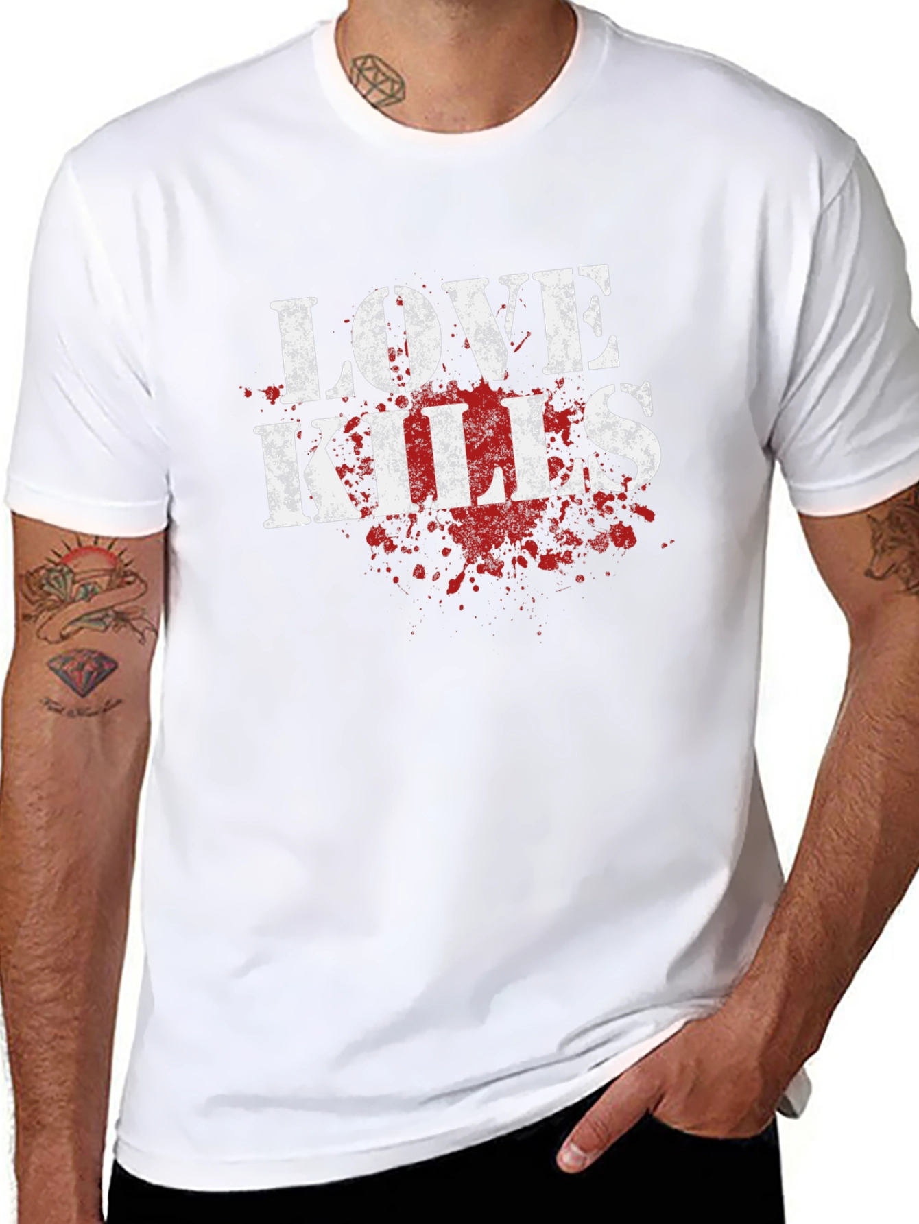 Love Kills Graphic T-Shirt - Black Cotton Tee