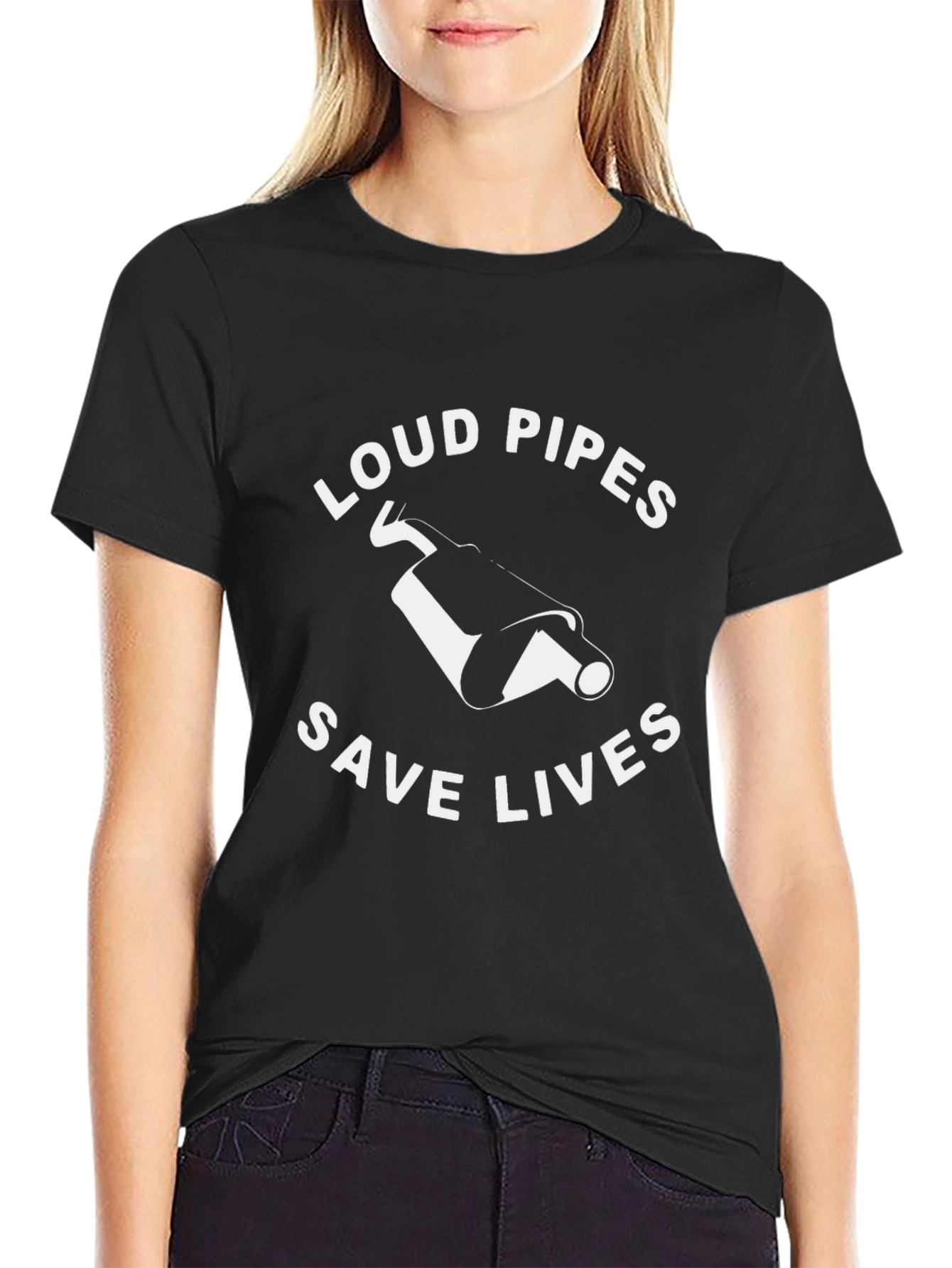 Loud Pipes Save Lives T-Shirt - Biker Tee