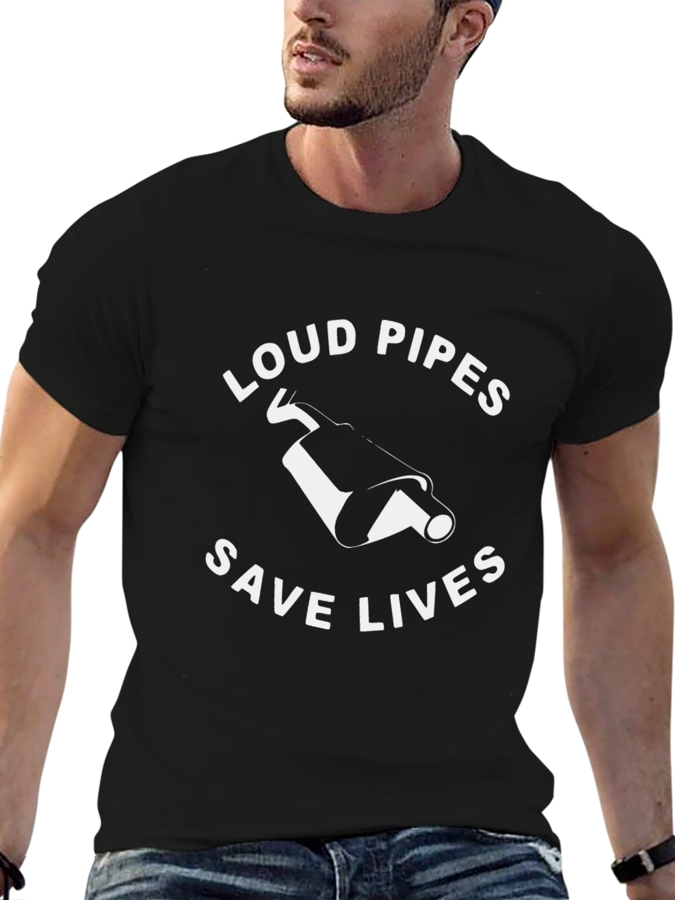 Loud Pipes Save Lives T-Shirt - Biker Tee