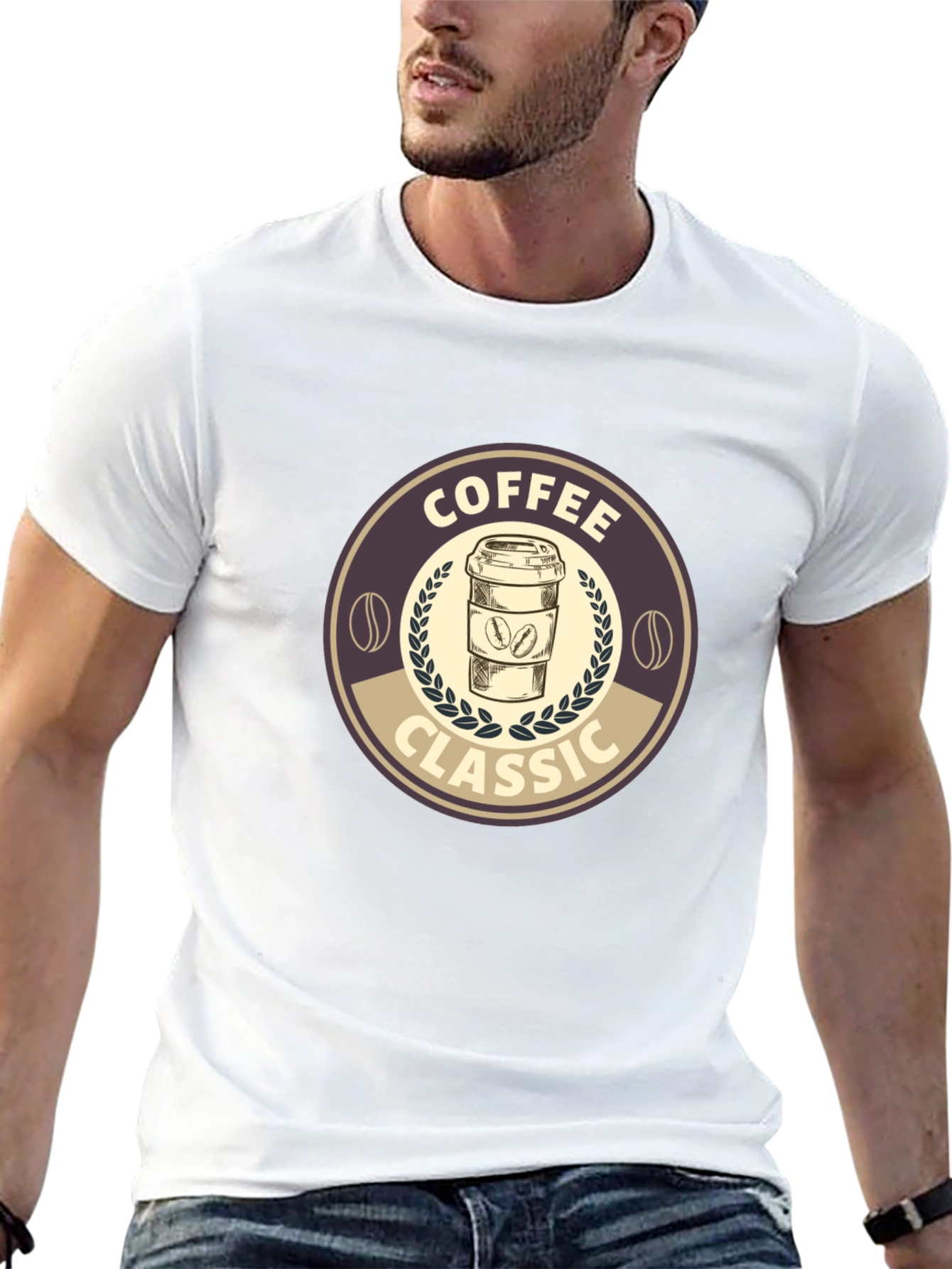 Classic Coffee Graphic Tee - Soft Cotton Blend