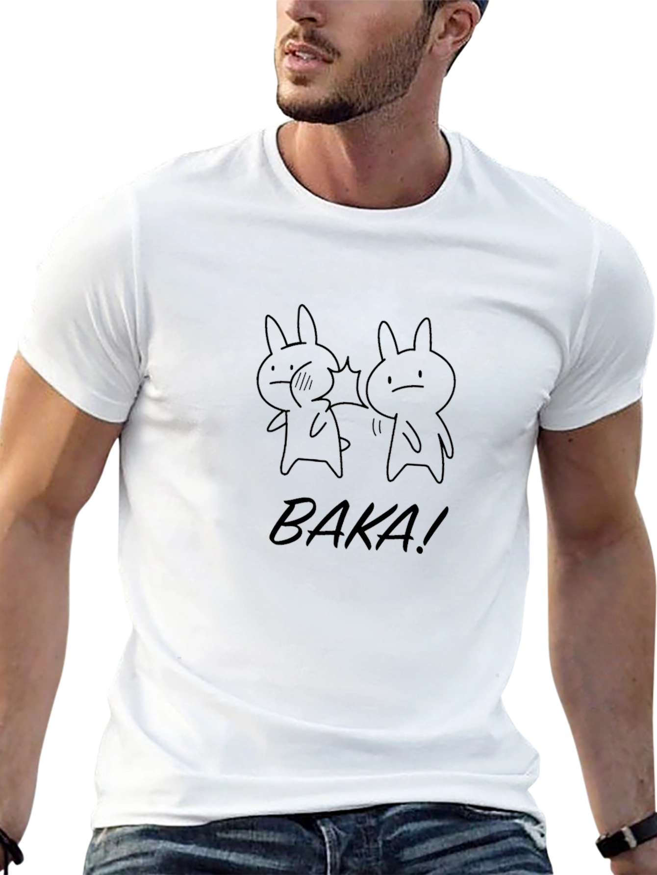 Baka! Anime Inspired Black Graphic Tee