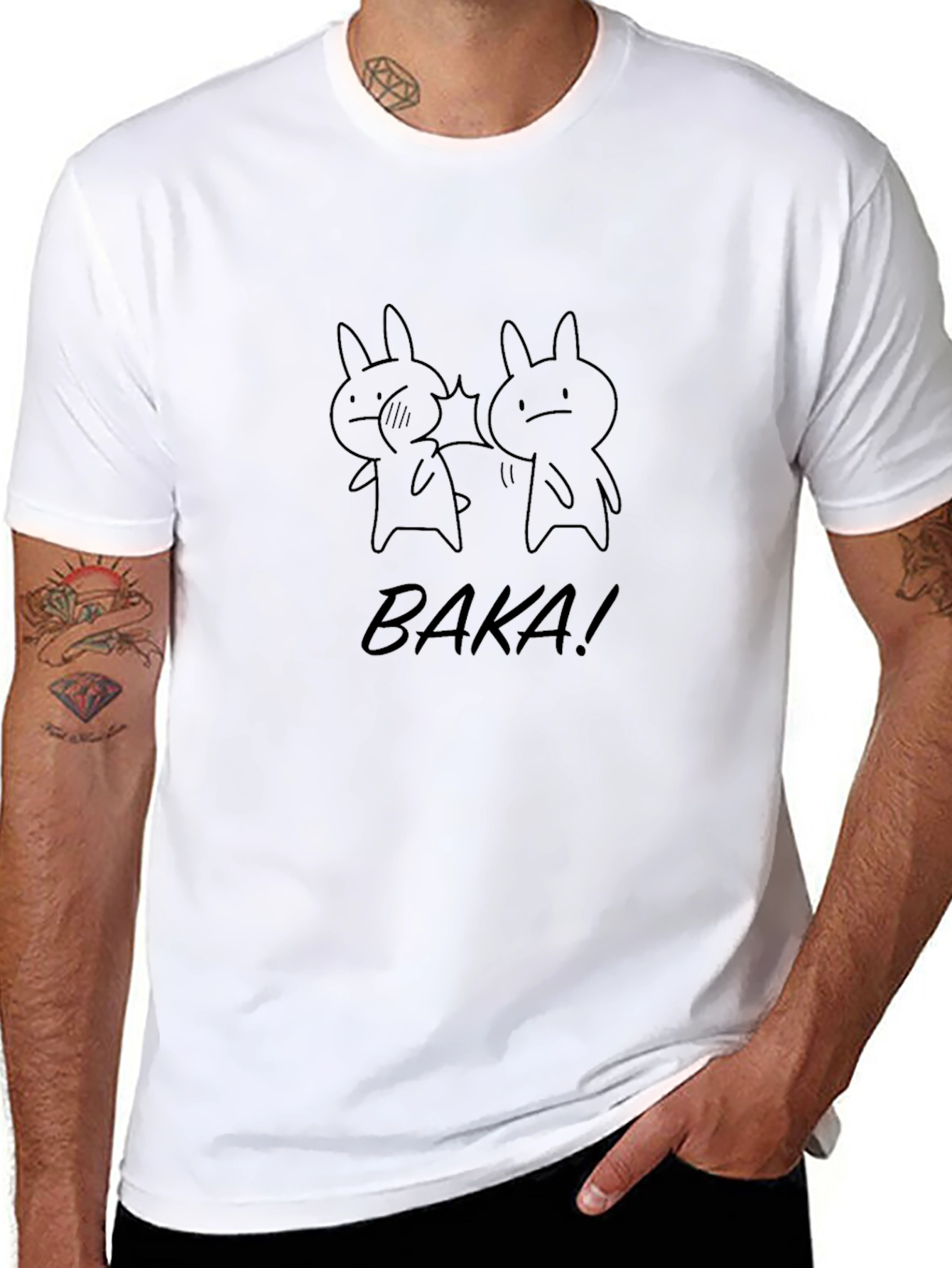 Baka! Anime Inspired Black Graphic Tee