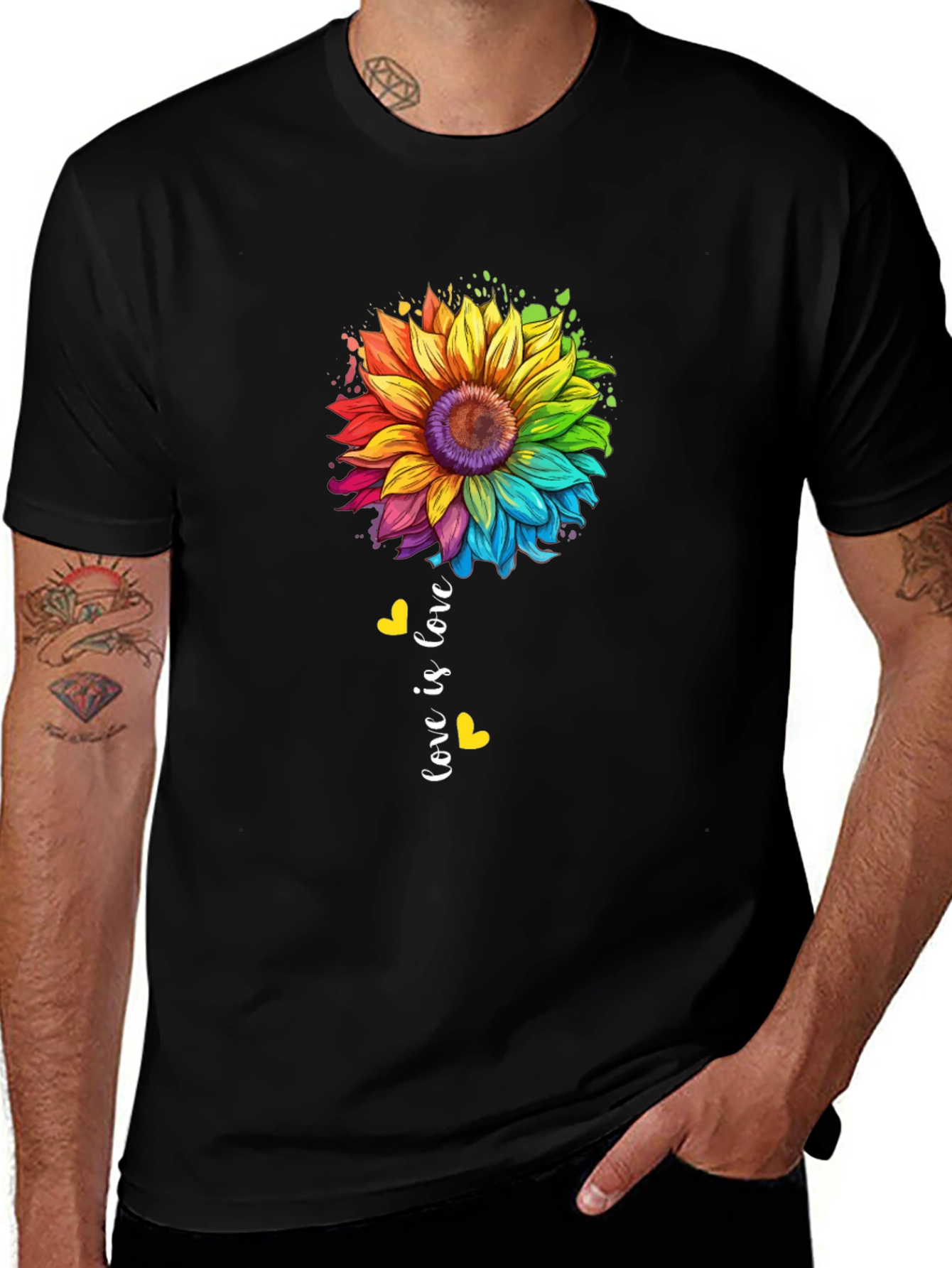 Love is Love Sunflower Pride Tee