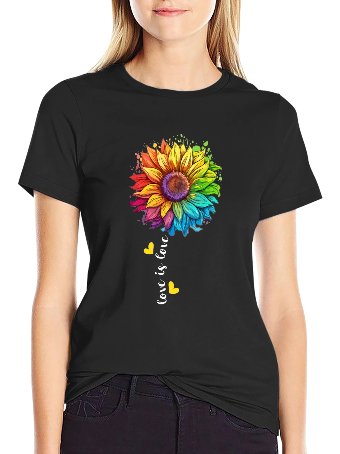 Love is Love Sunflower Pride Tee