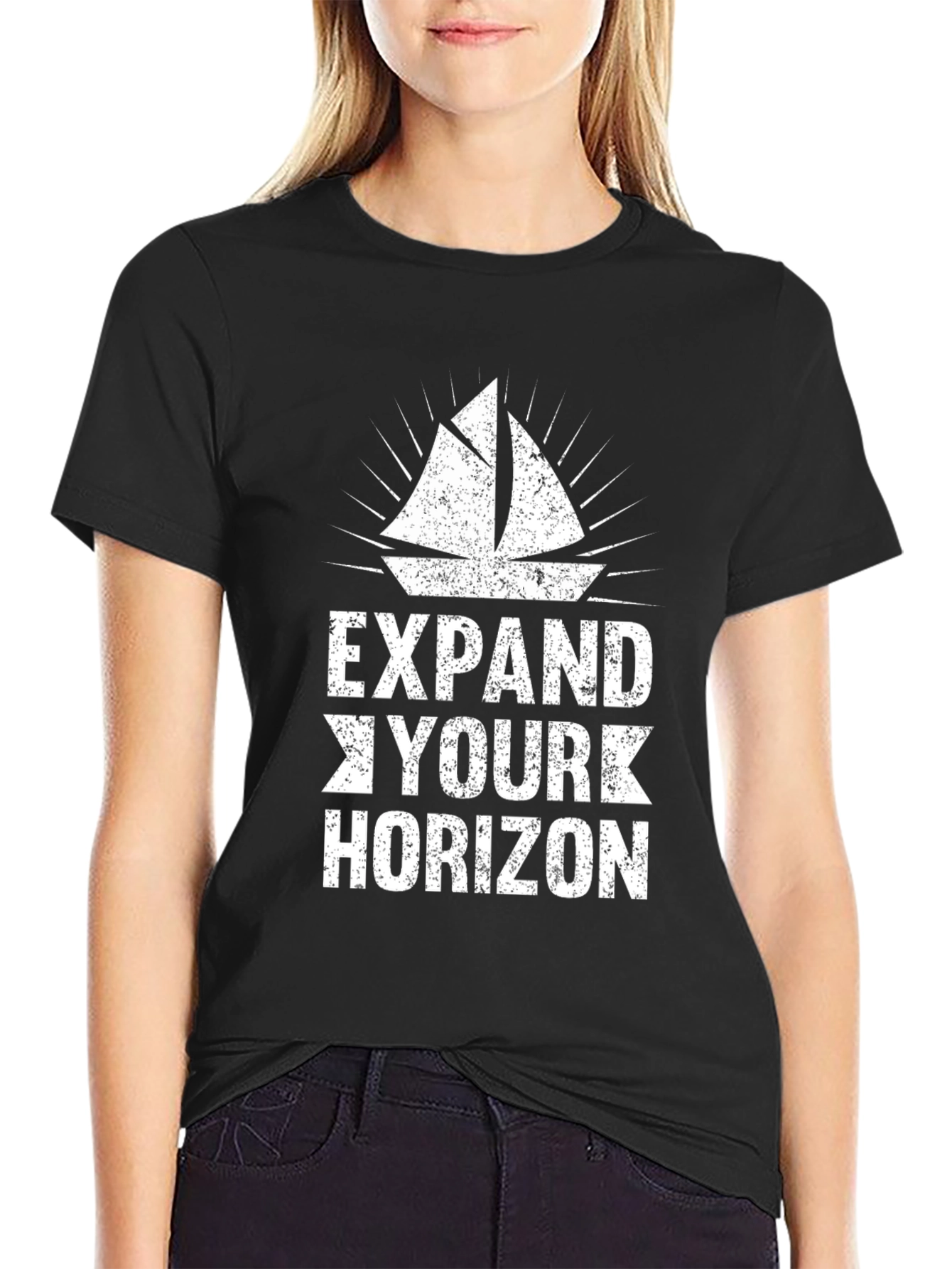Expand Your Horizon Graphic T-Shirt - Black