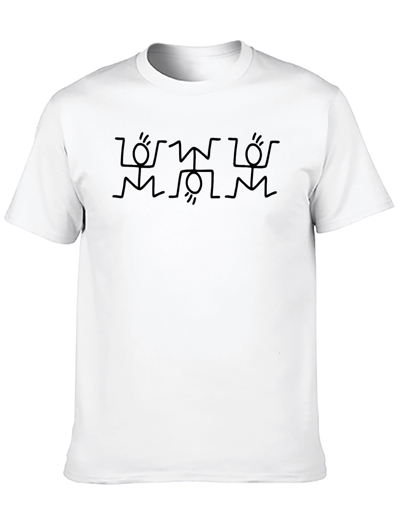Stick Figure Dancing Crew Neck Tee