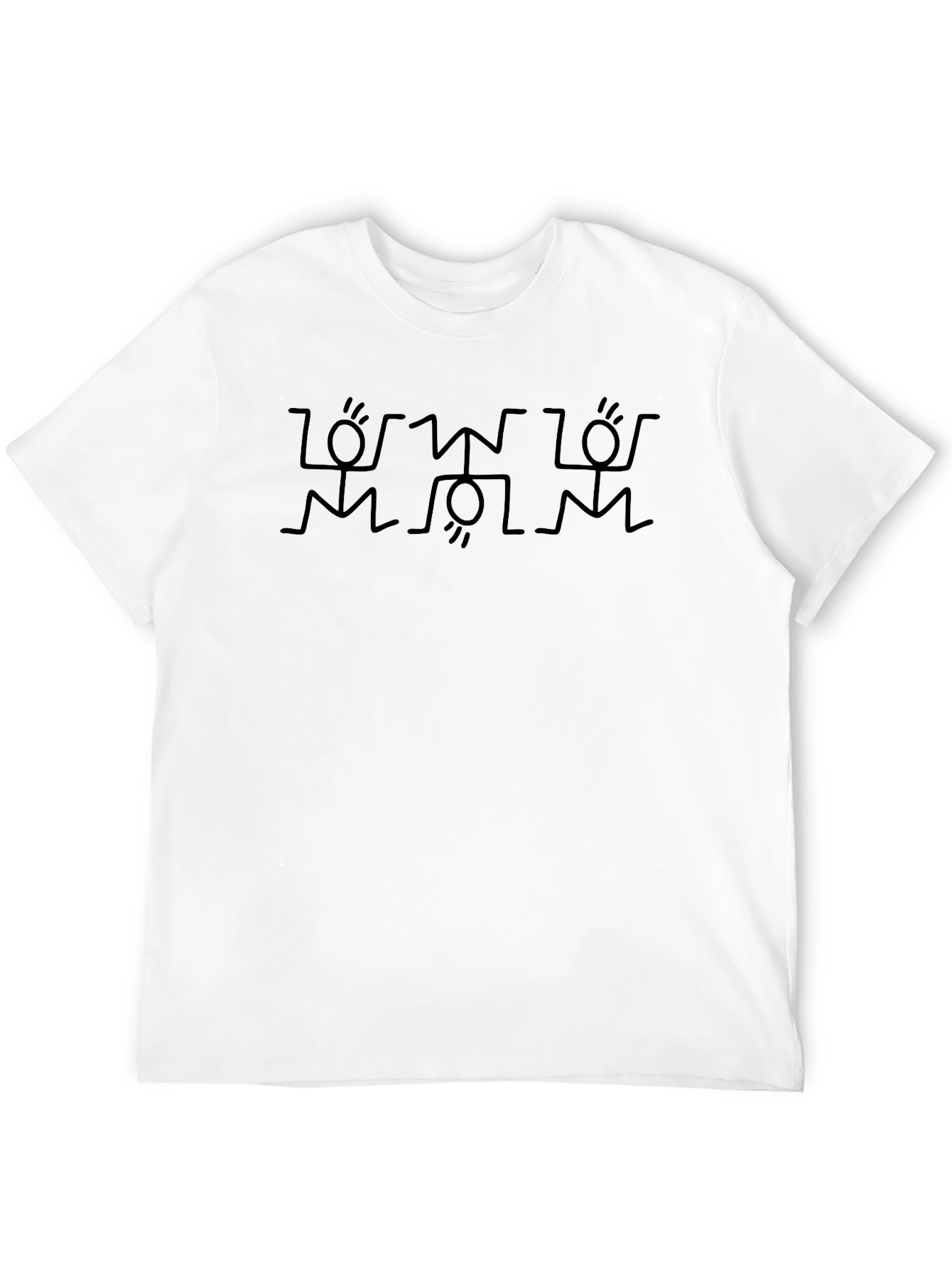 Stick Figure Dancing Crew Neck Tee