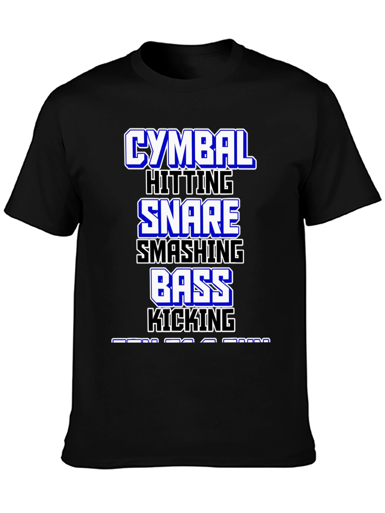 Drummer T-Shirt: Cymbal Snare Bass - Music Lover Tee