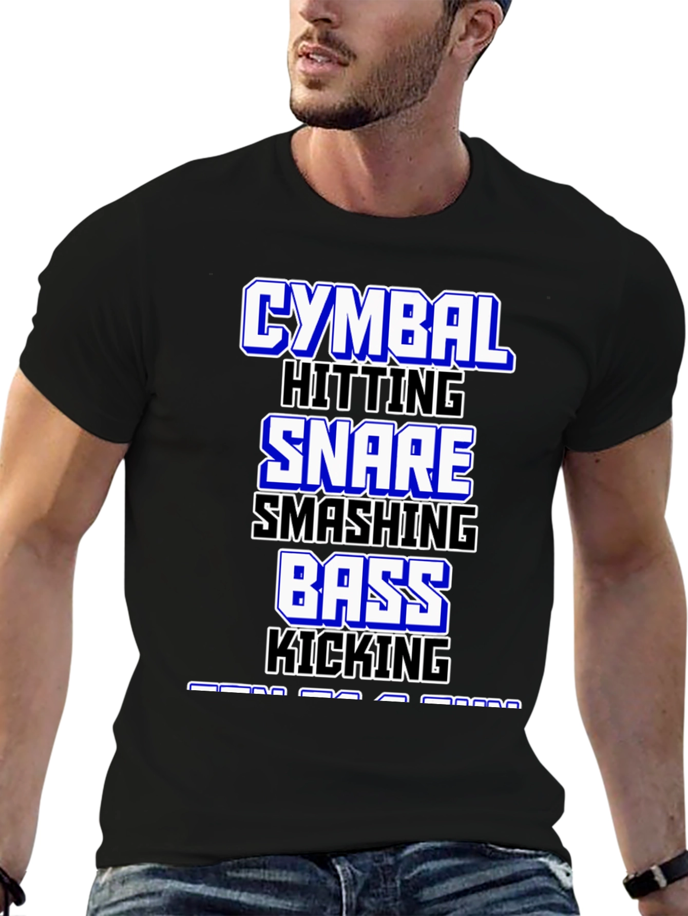 Drummer T-Shirt: Cymbal Snare Bass - Music Lover Tee