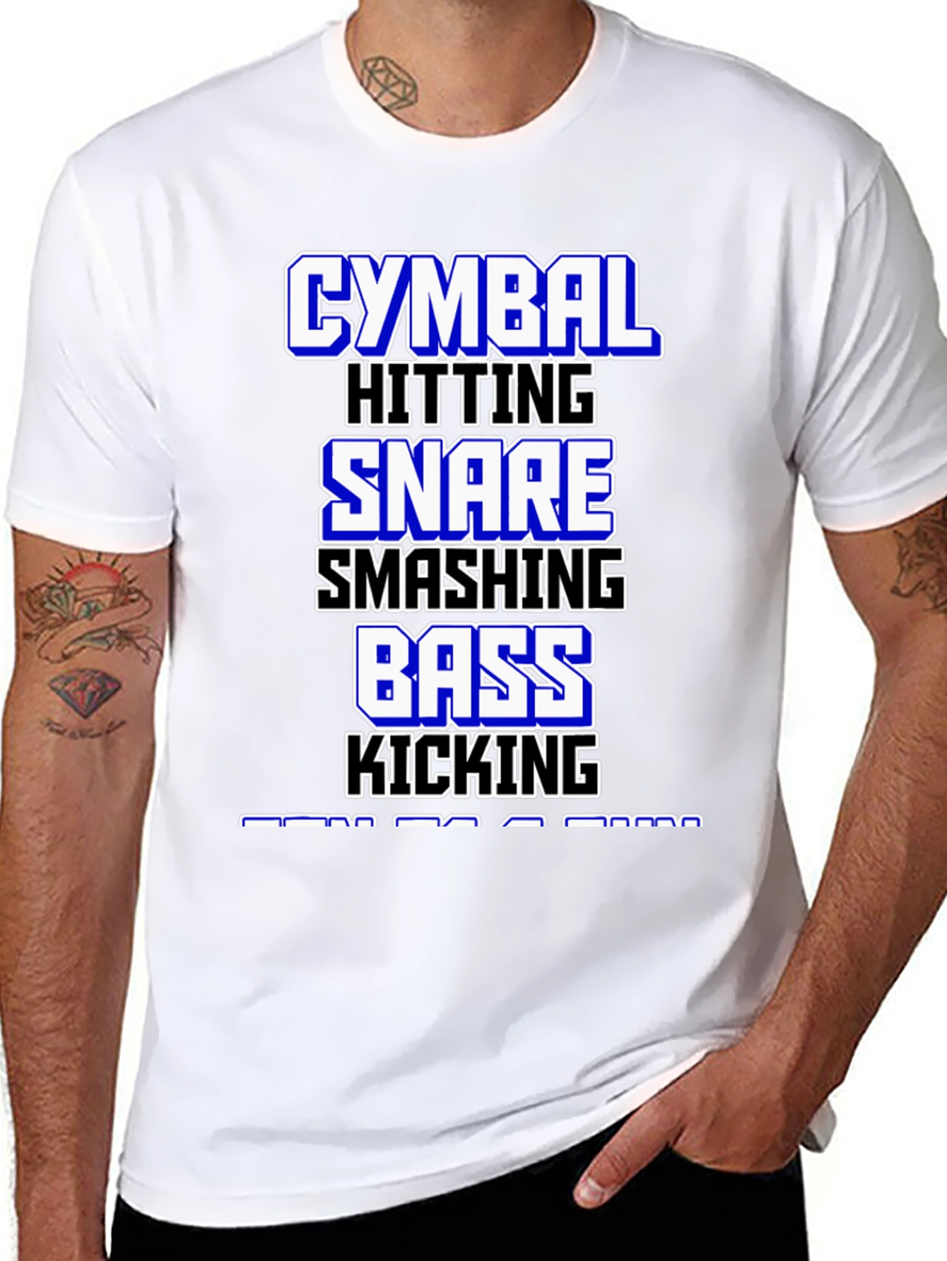 Drummer T-Shirt: Cymbal Snare Bass - Music Lover Tee