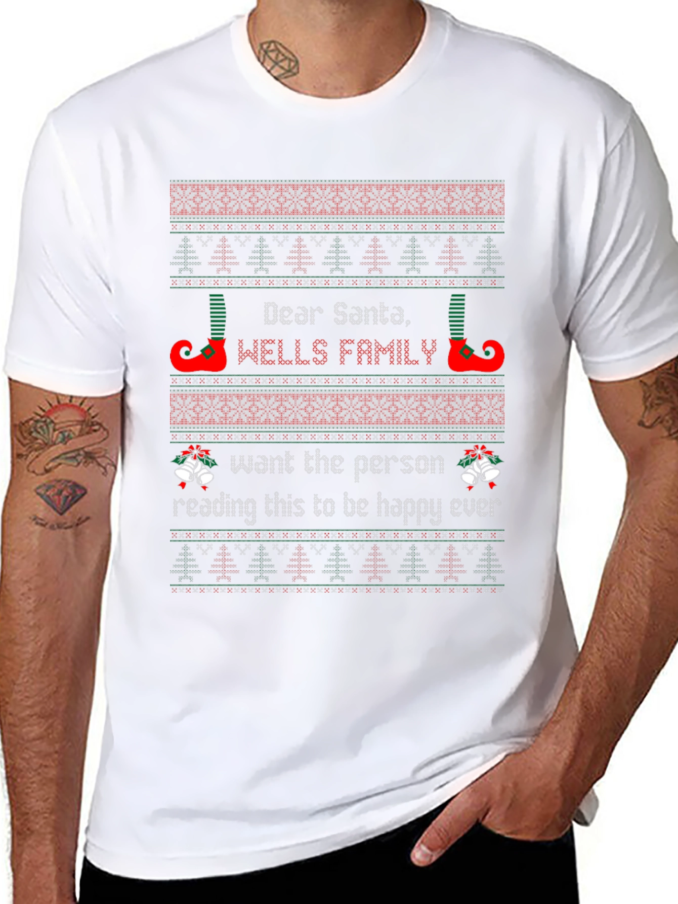 Funny Christmas Dear Santa Wells Family T-Shirt