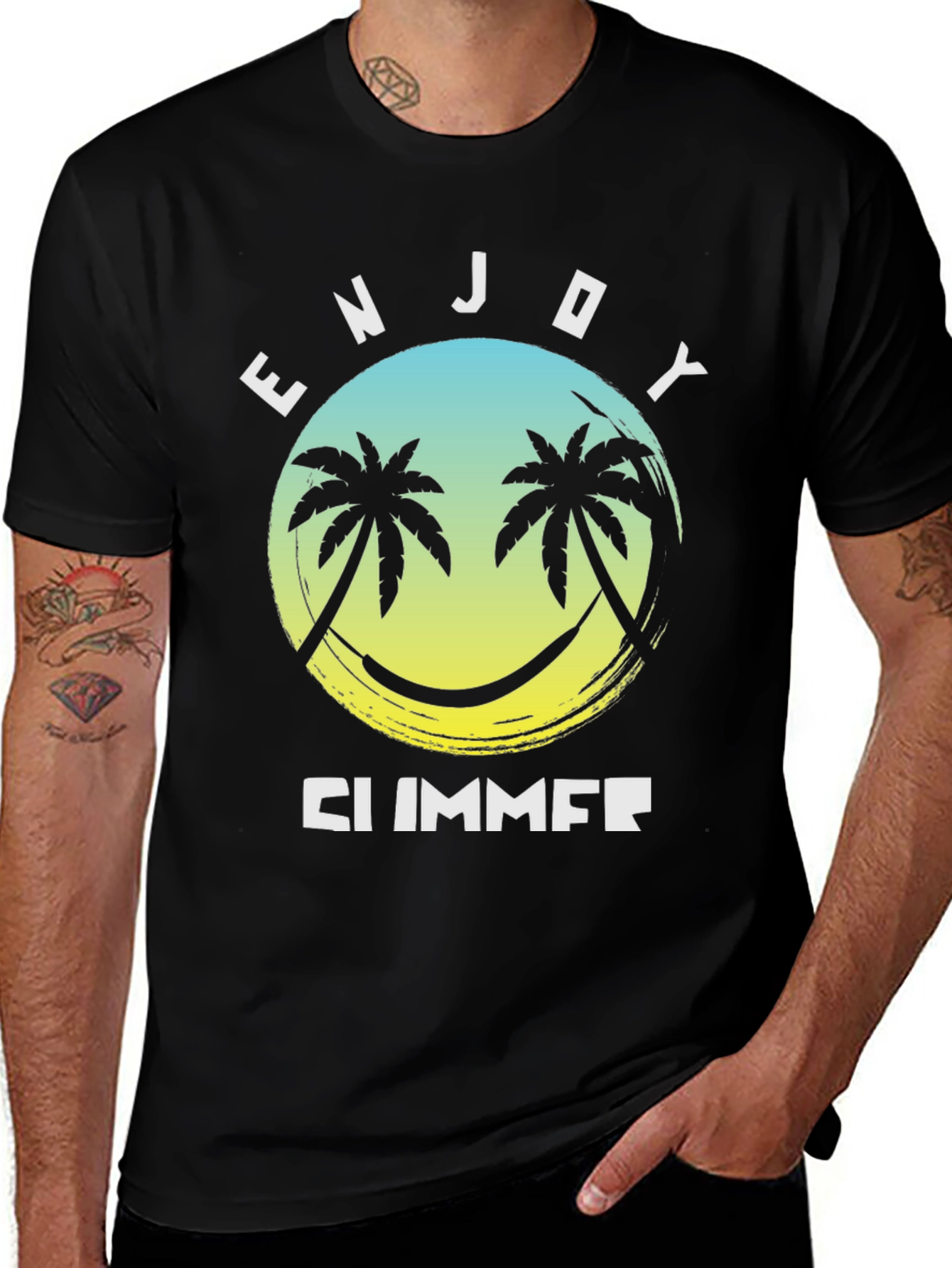 Enjoy Summer Palm Tree Graphic Tee