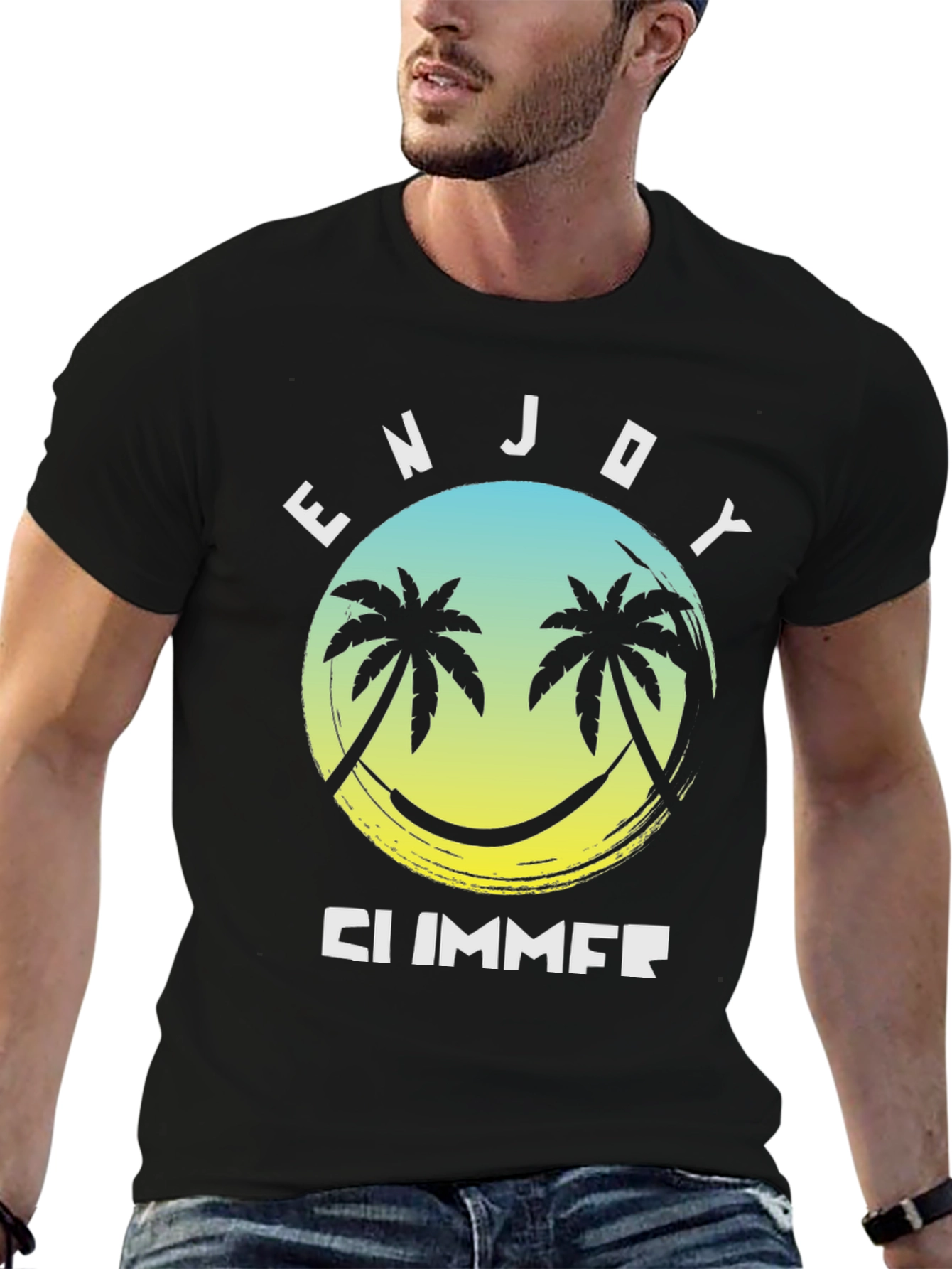Enjoy Summer Palm Tree Graphic Tee
