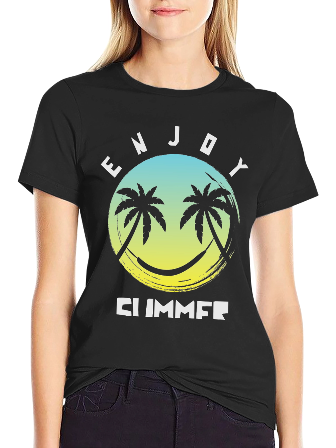 Enjoy Summer Palm Tree Graphic Tee