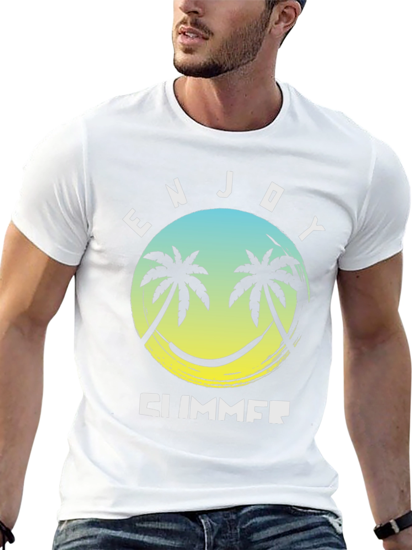 Enjoy Summer Palm Tree Graphic Tee