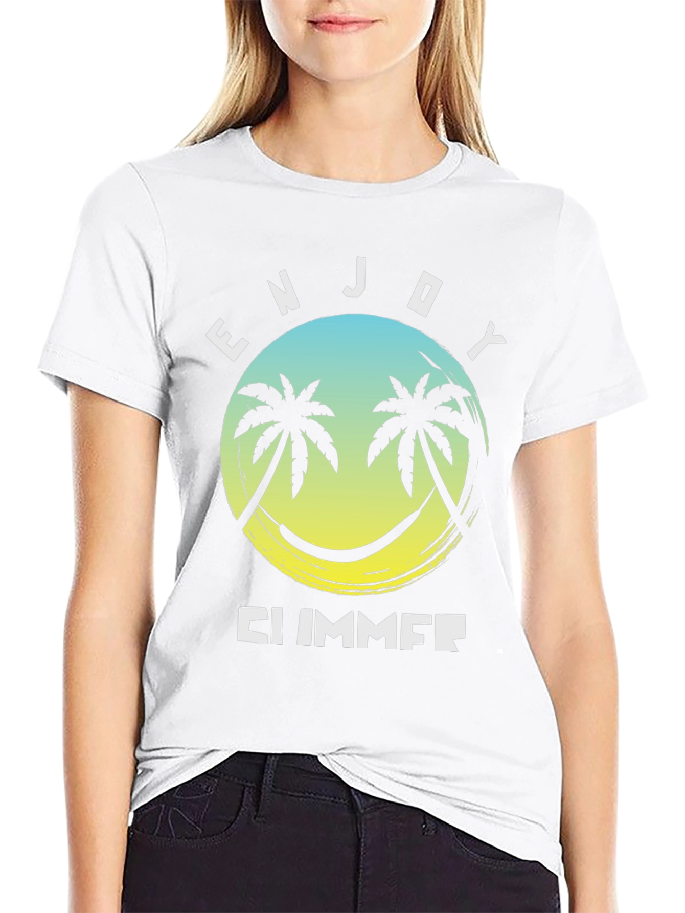 Enjoy Summer Palm Tree Graphic Tee