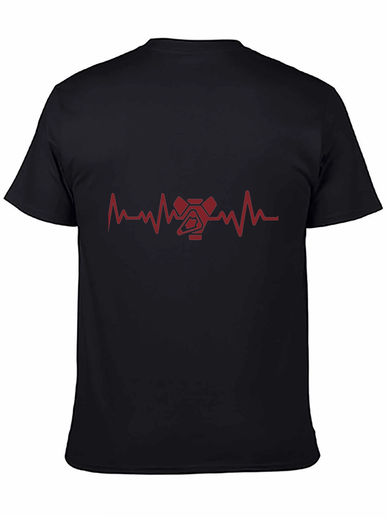Heartbeat Spaceship Graphic Tee - Black Cotton