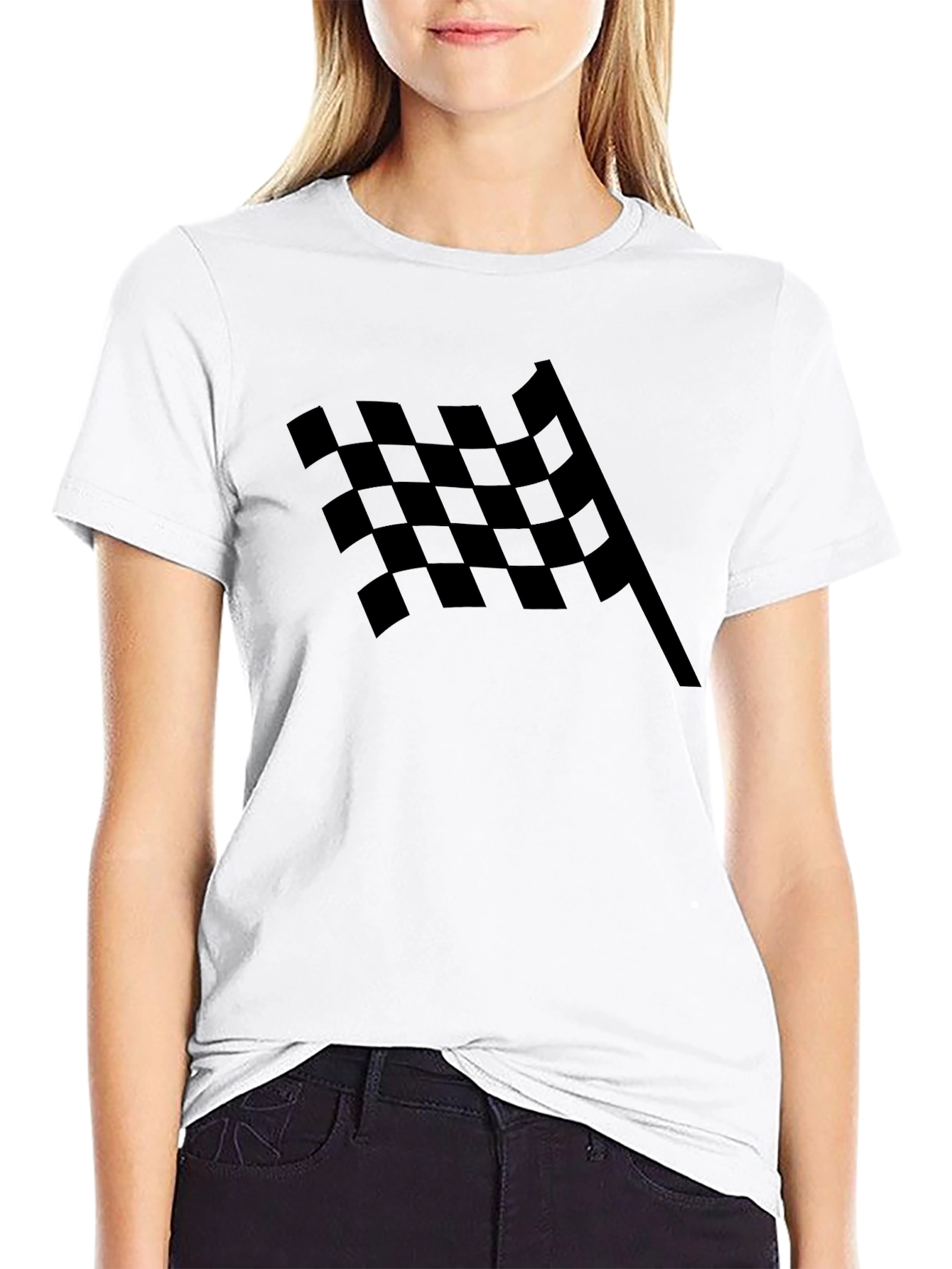 Checkered Flag Graphic Tee - Racing Fan Apparel