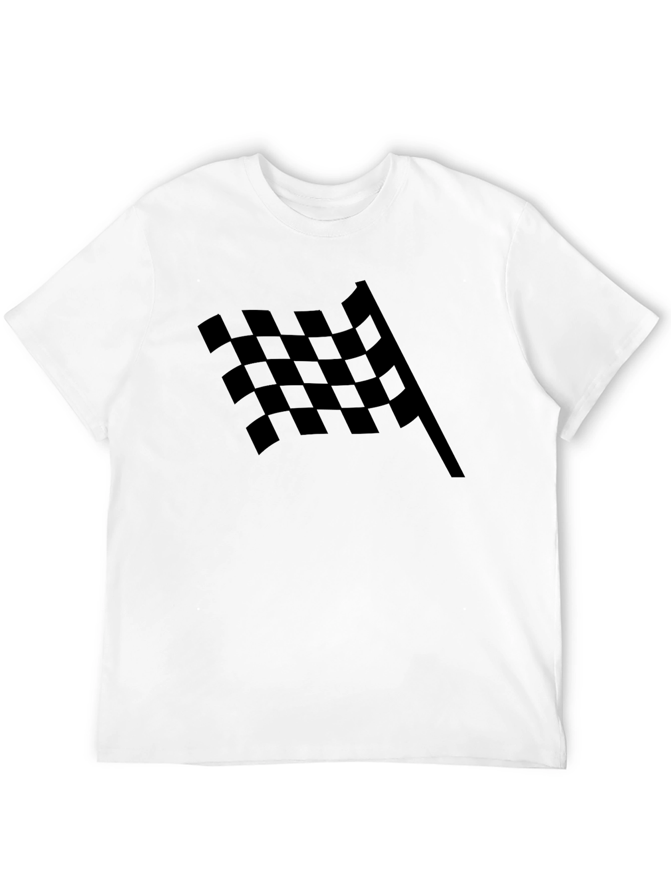 Checkered Flag Graphic Tee - Racing Fan Apparel