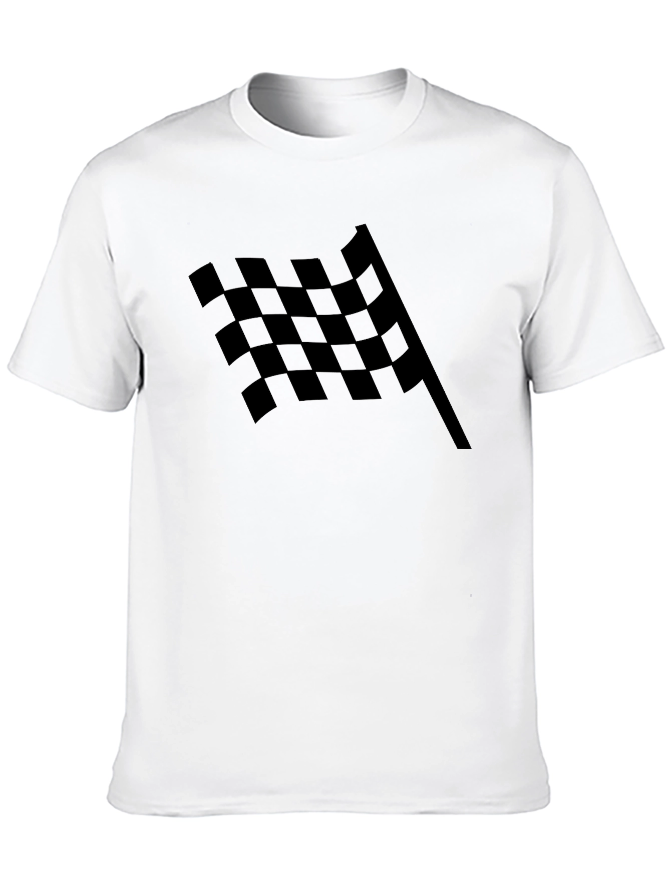 Checkered Flag Graphic Tee - Racing Fan Apparel