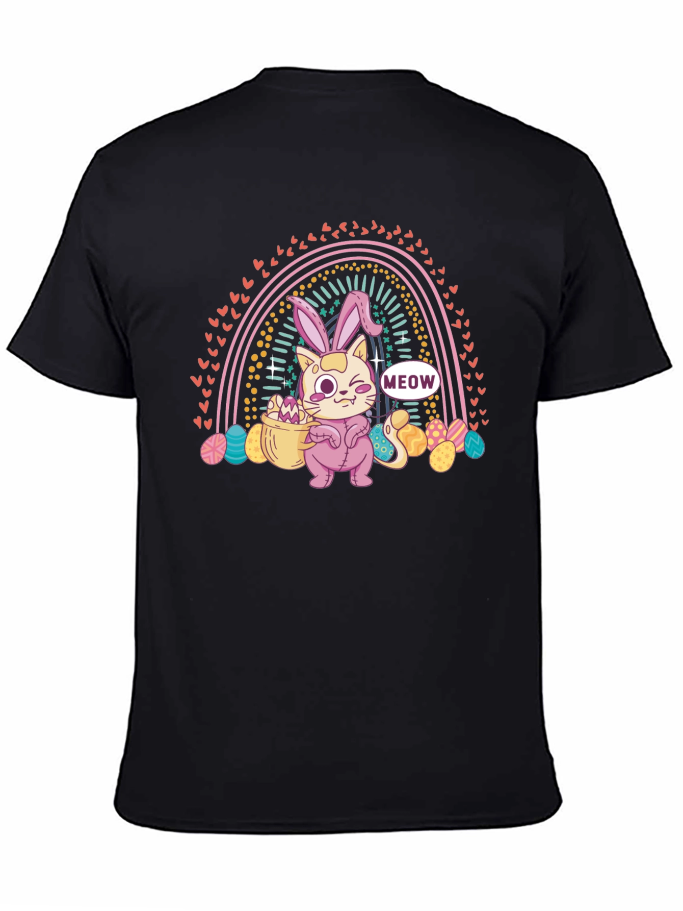 Easter Cat Rainbow T-Shirt