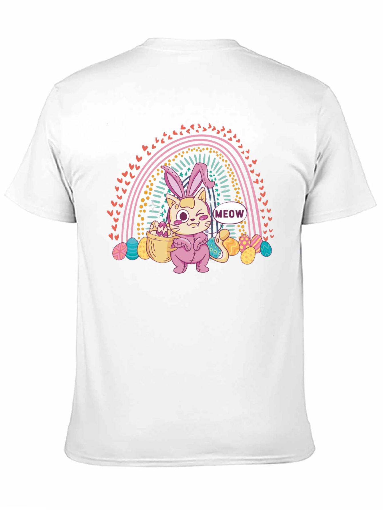 Easter Cat Rainbow T-Shirt