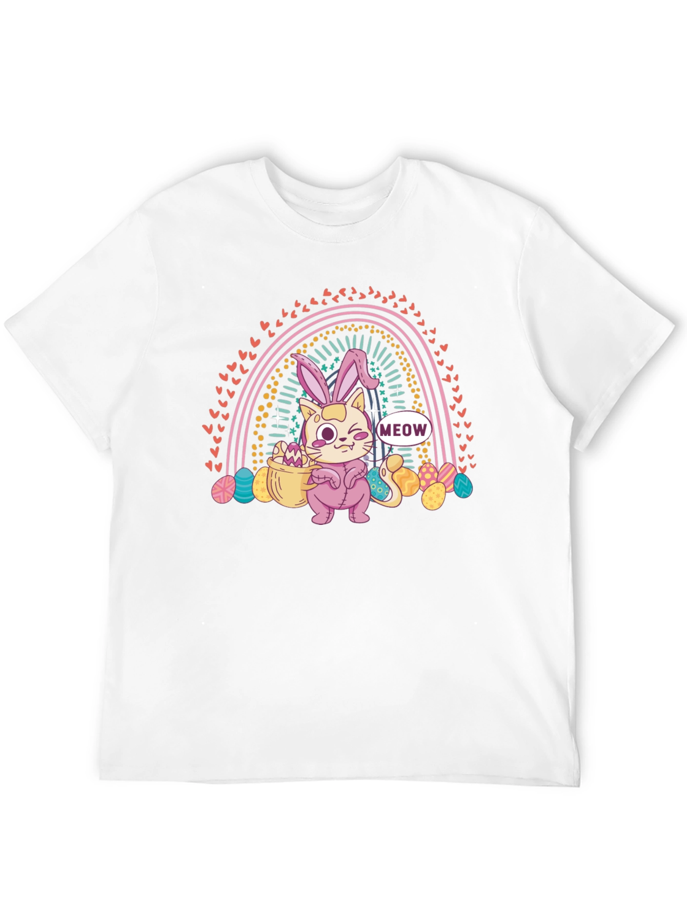 Easter Cat Rainbow T-Shirt