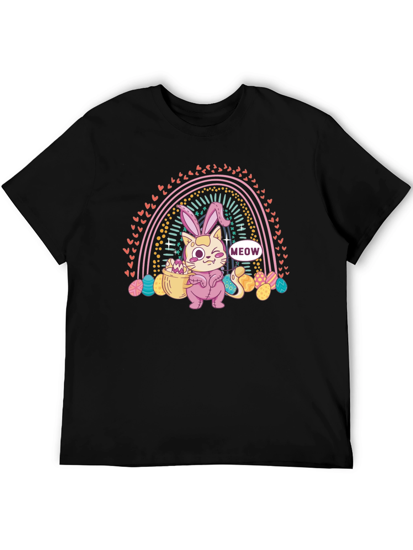 Easter Cat Rainbow T-Shirt