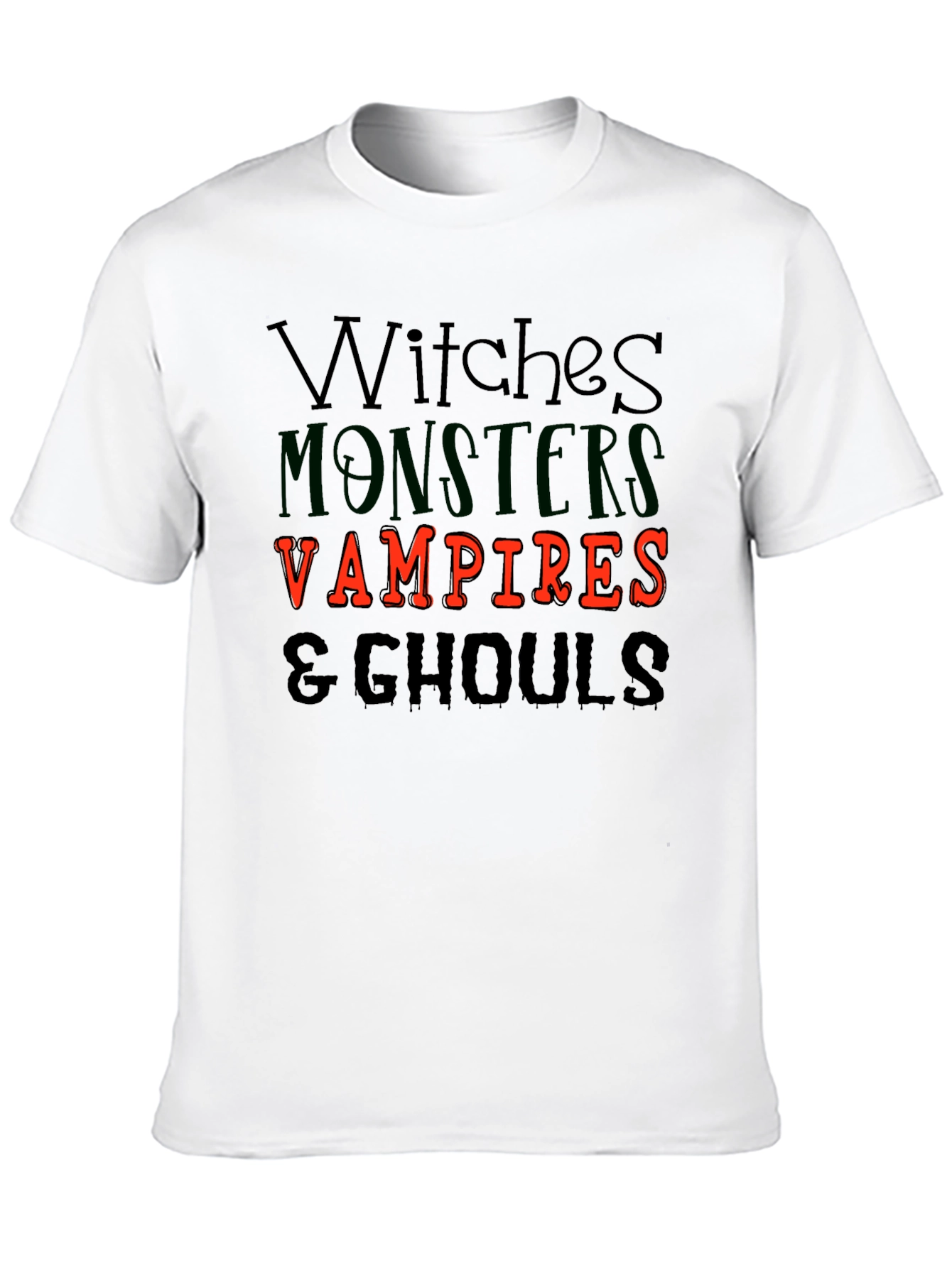 Halloween Witches Monsters Vampires & Ghouls T-Shirt