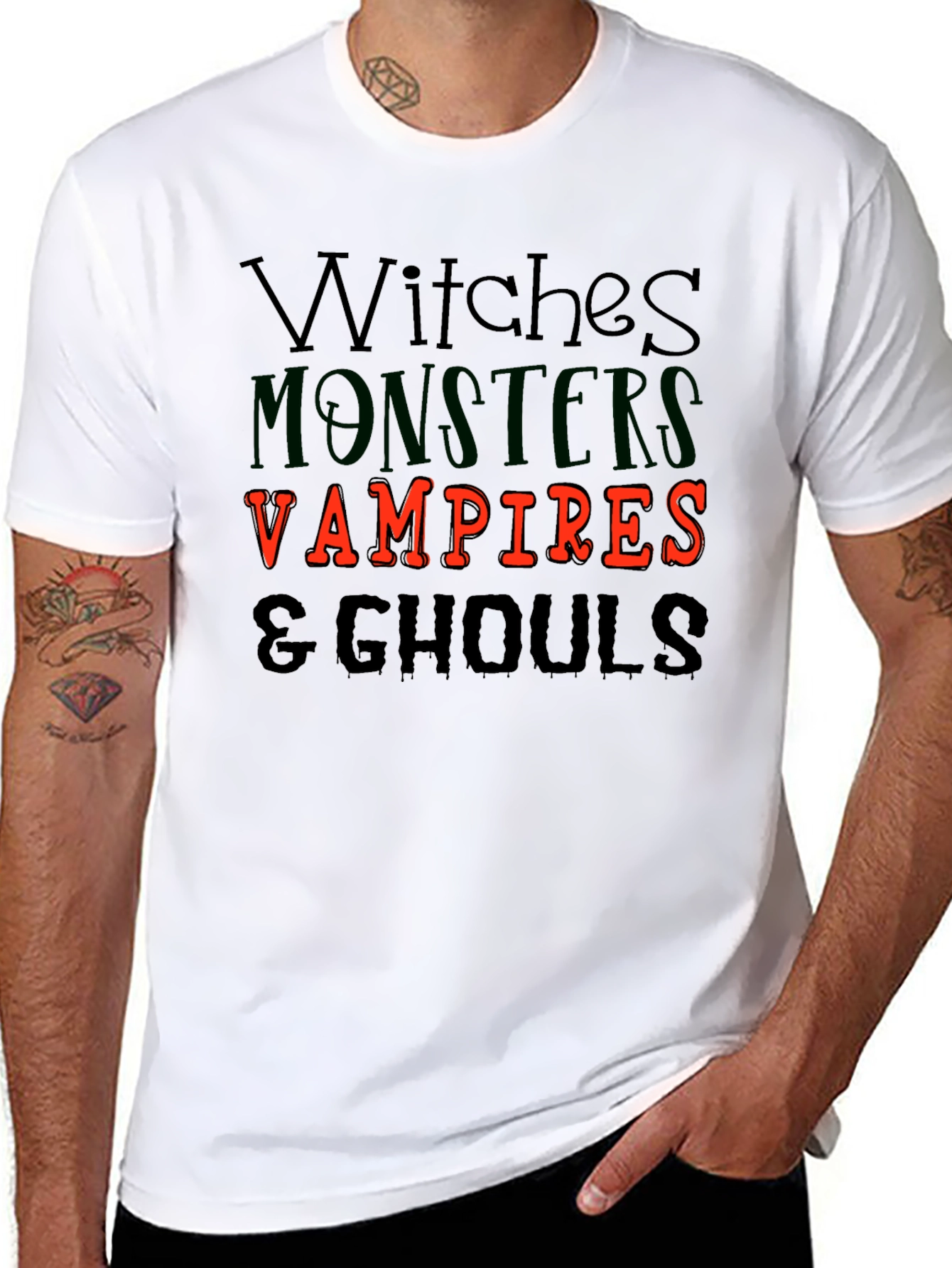 Halloween Witches Monsters Vampires & Ghouls T-Shirt