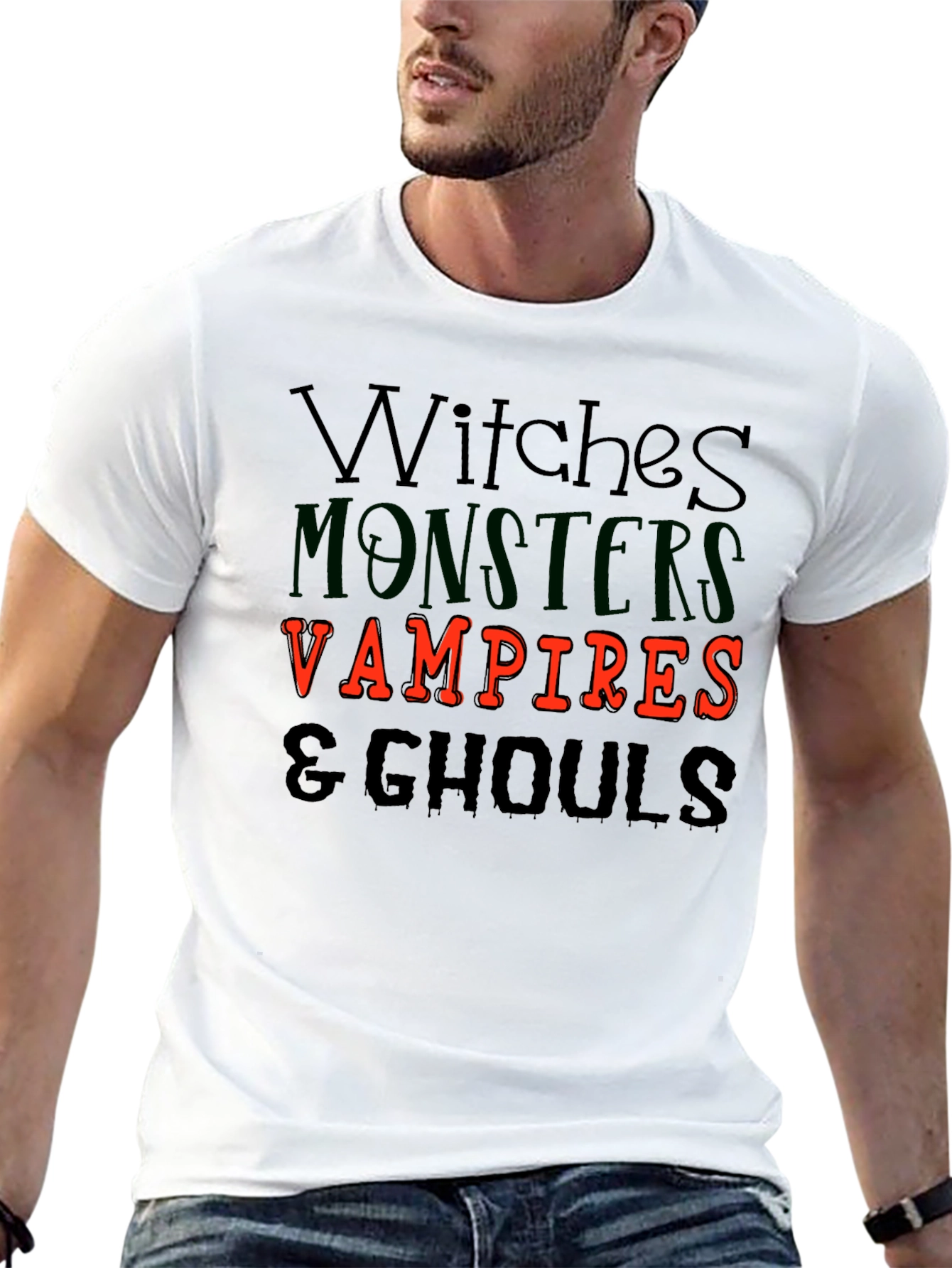 Halloween Witches Monsters Vampires & Ghouls T-Shirt