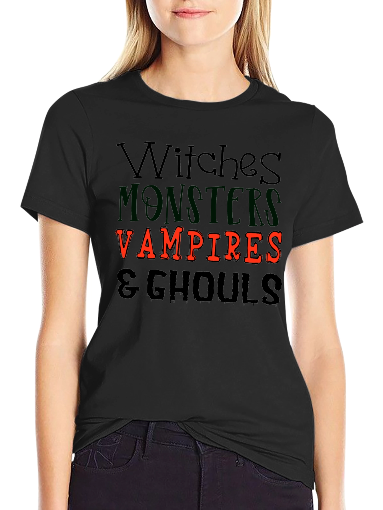 Halloween Witches Monsters Vampires & Ghouls T-Shirt