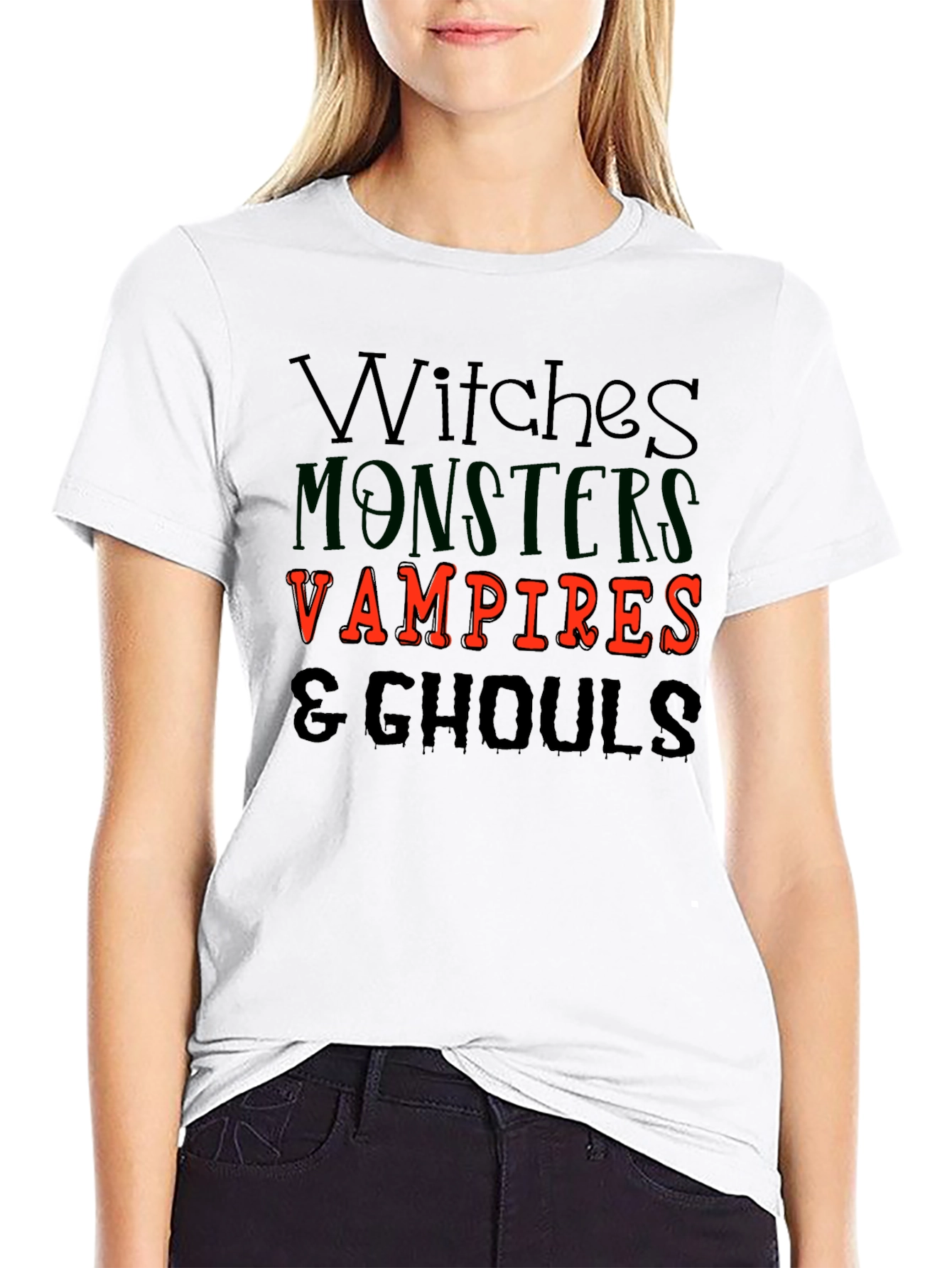 Halloween Witches Monsters Vampires & Ghouls T-Shirt