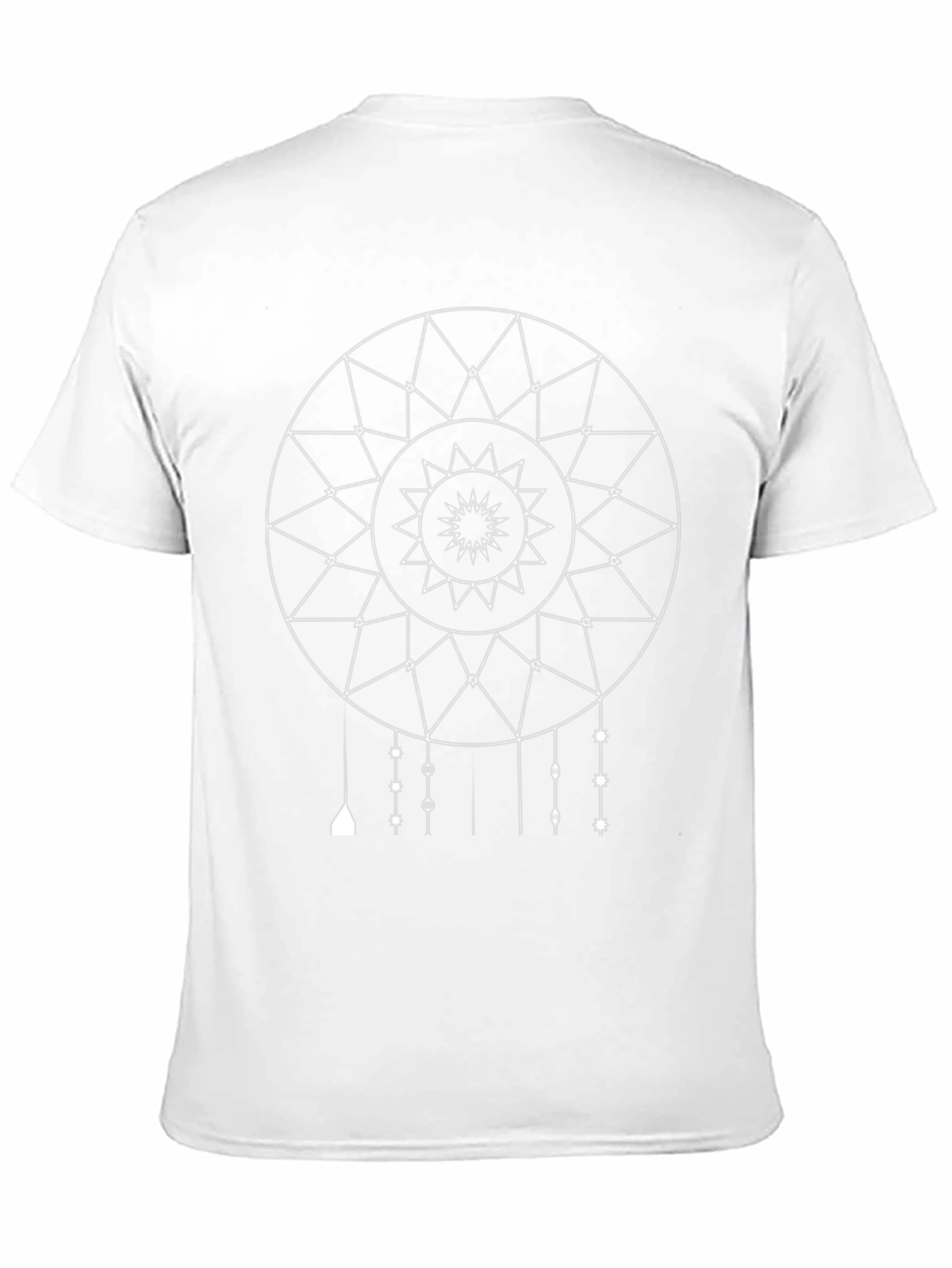 Geometric Dreamcatcher Graphic Tee - Black Cotton