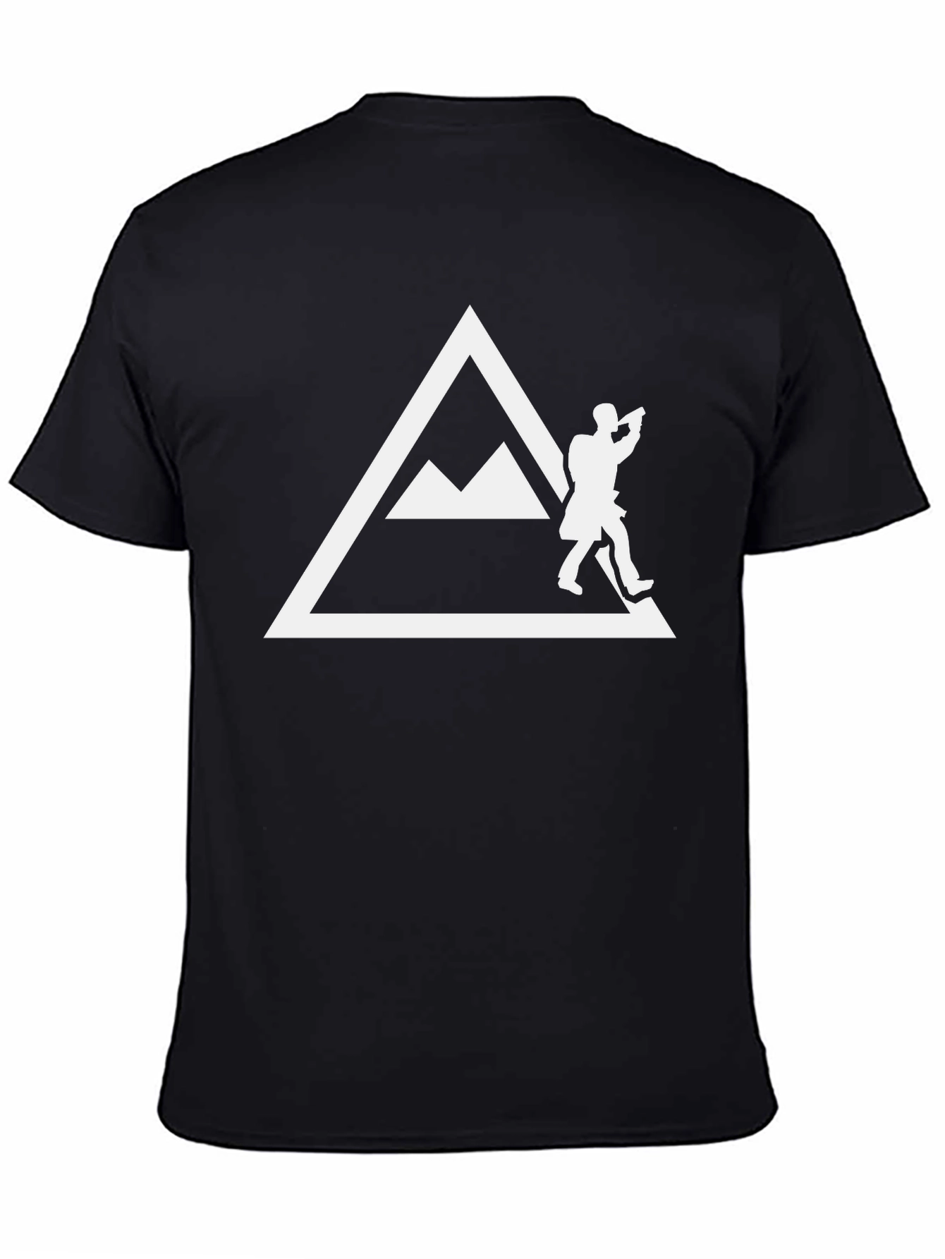 Mountain Climber Graphic Tee - Black Cotton Shirt