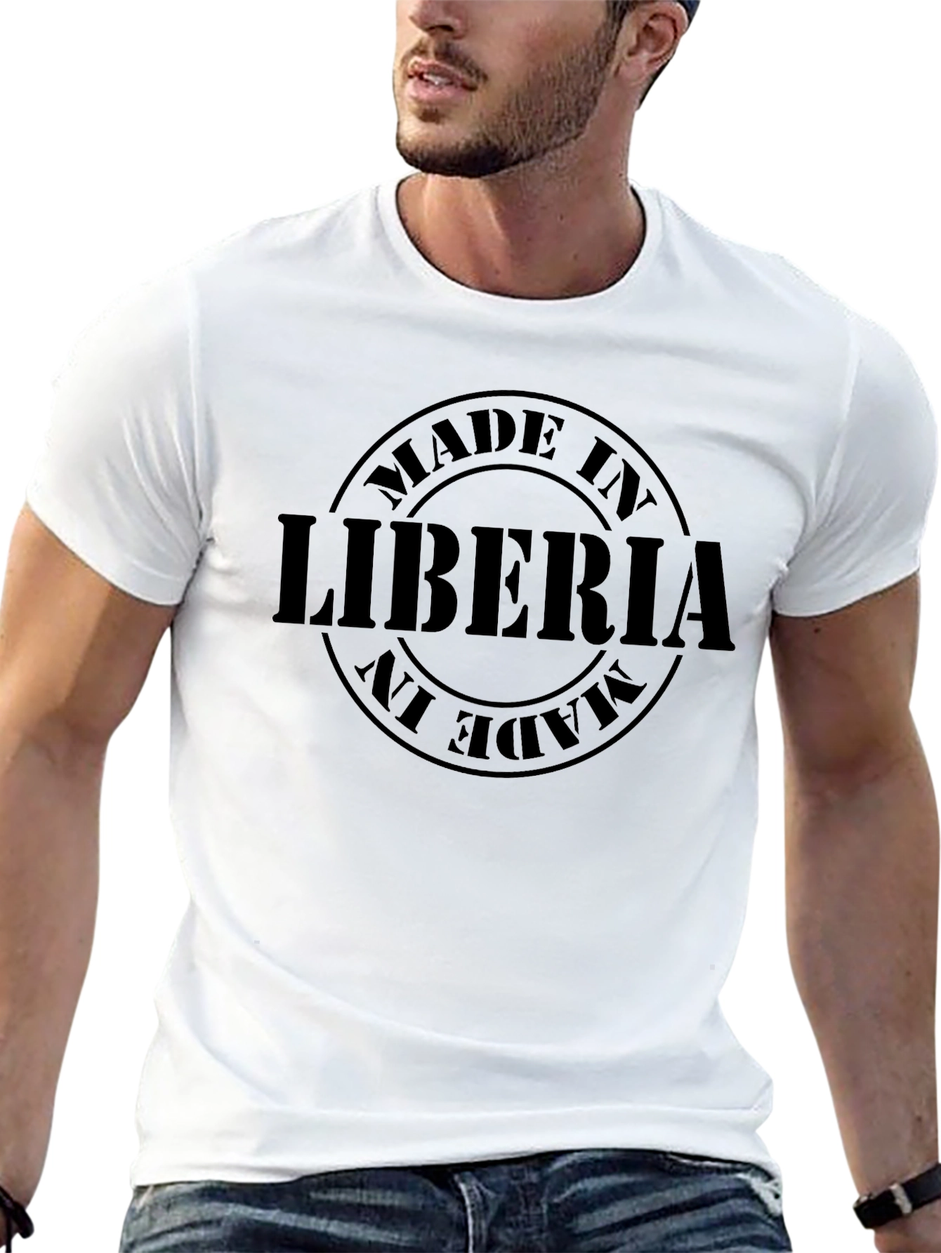 Made in Liberia T-Shirt - Black Graphic Tee