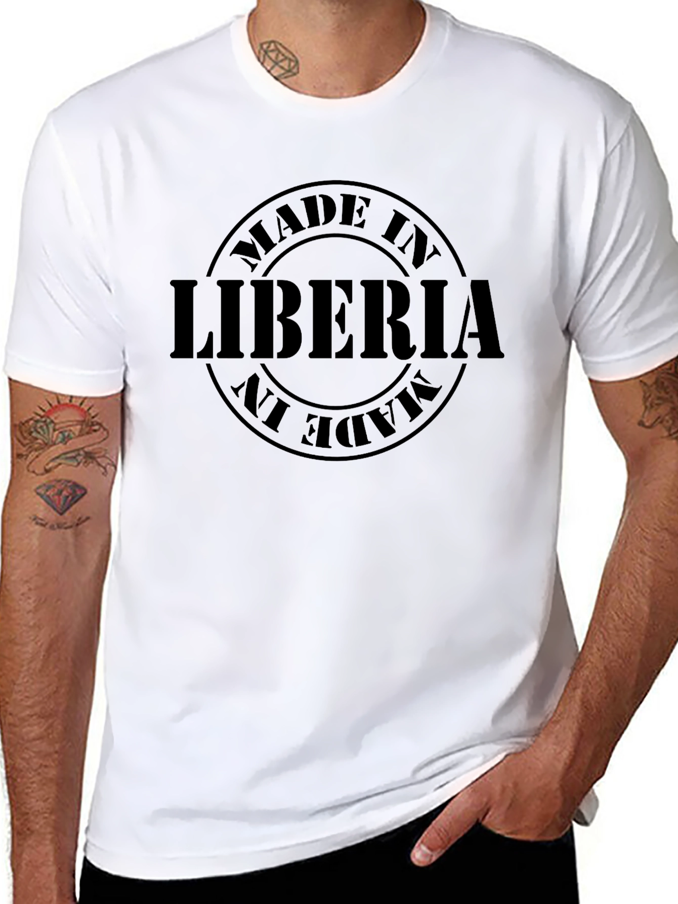 Made in Liberia T-Shirt - Black Graphic Tee