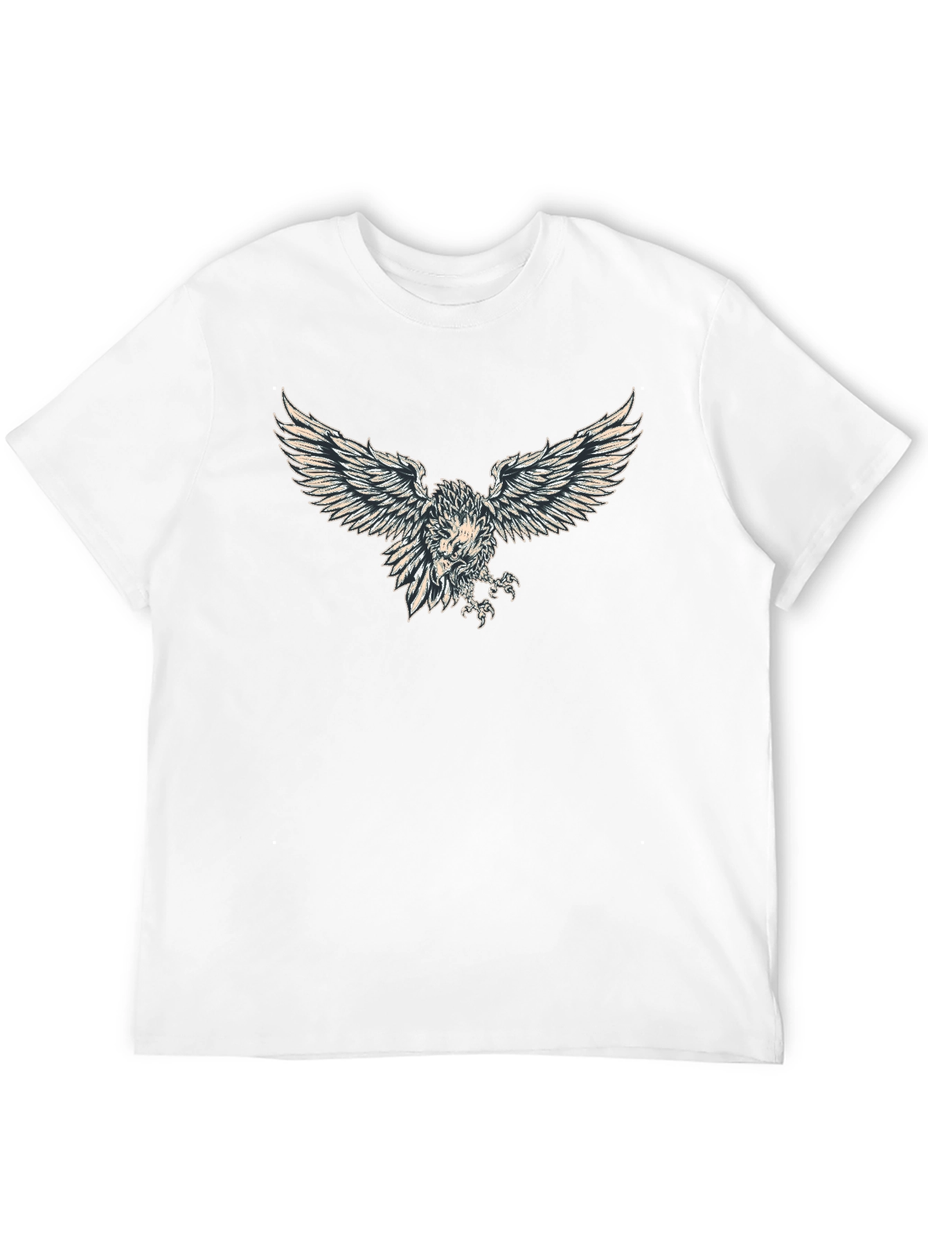 Black T-Shirt with Eagle Print