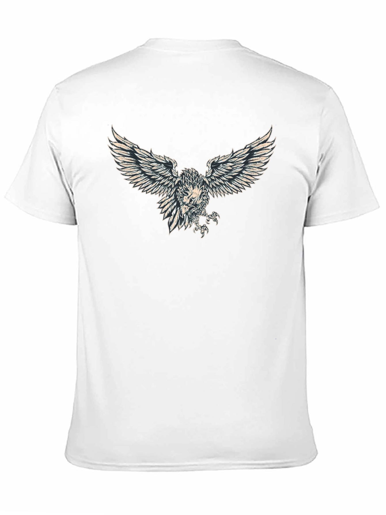 Black T-Shirt with Eagle Print