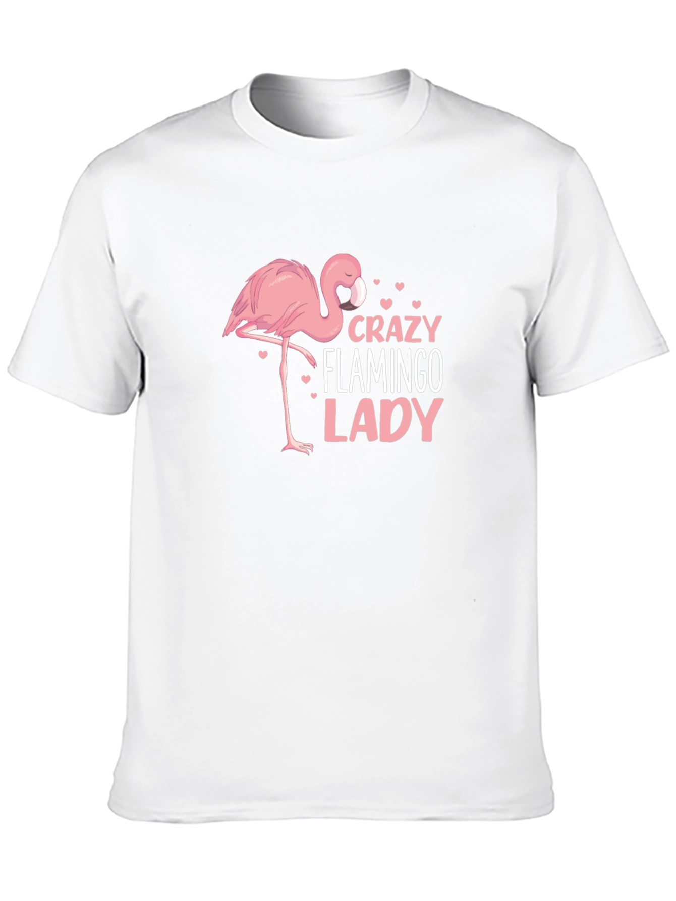Crazy Flamingo Lady Black Graphic Tee