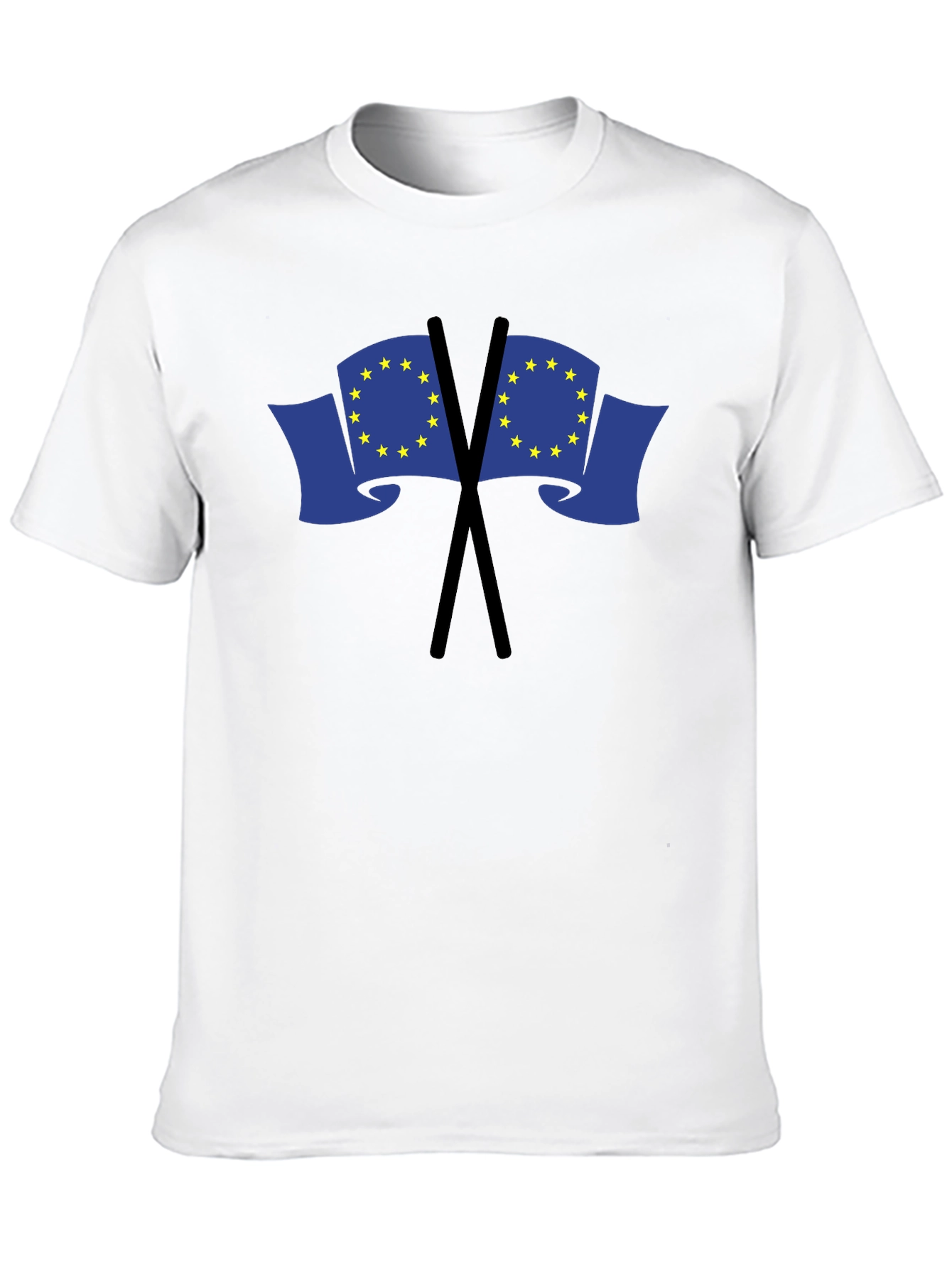 EU Flag Graphic Black T-Shirt