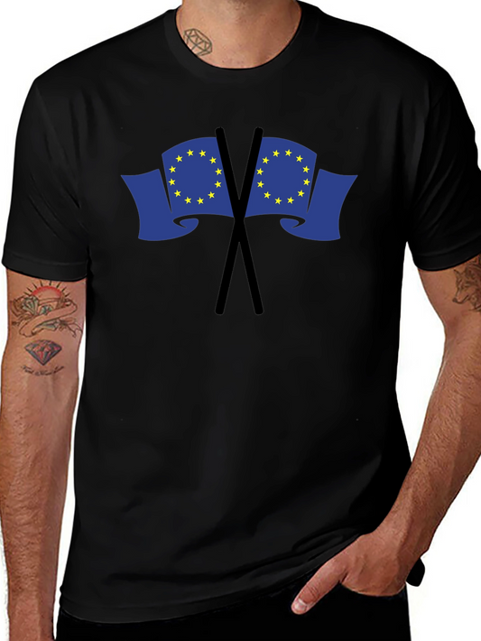 EU Flag Graphic Black T-Shirt