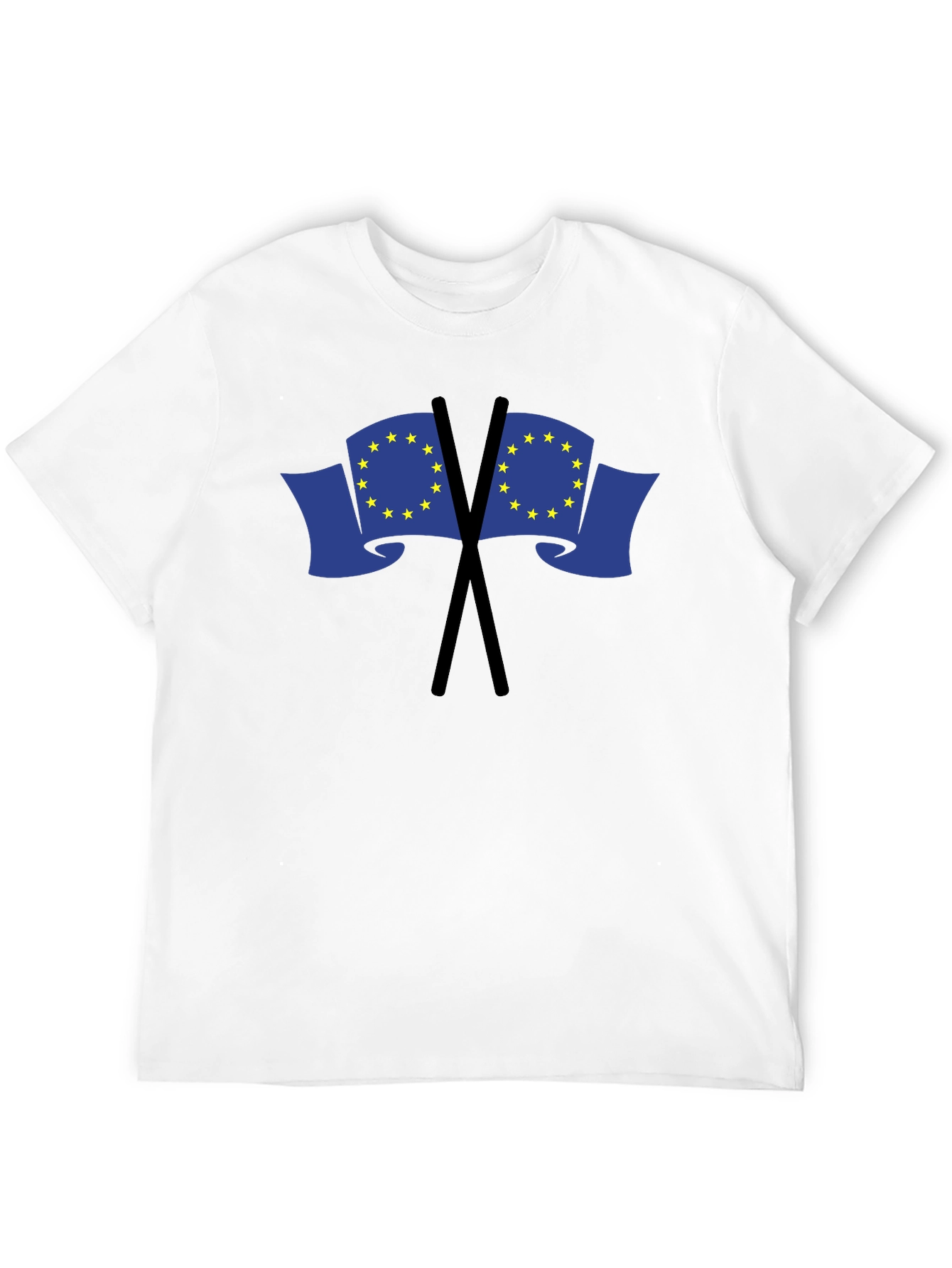 EU Flag Graphic Black T-Shirt