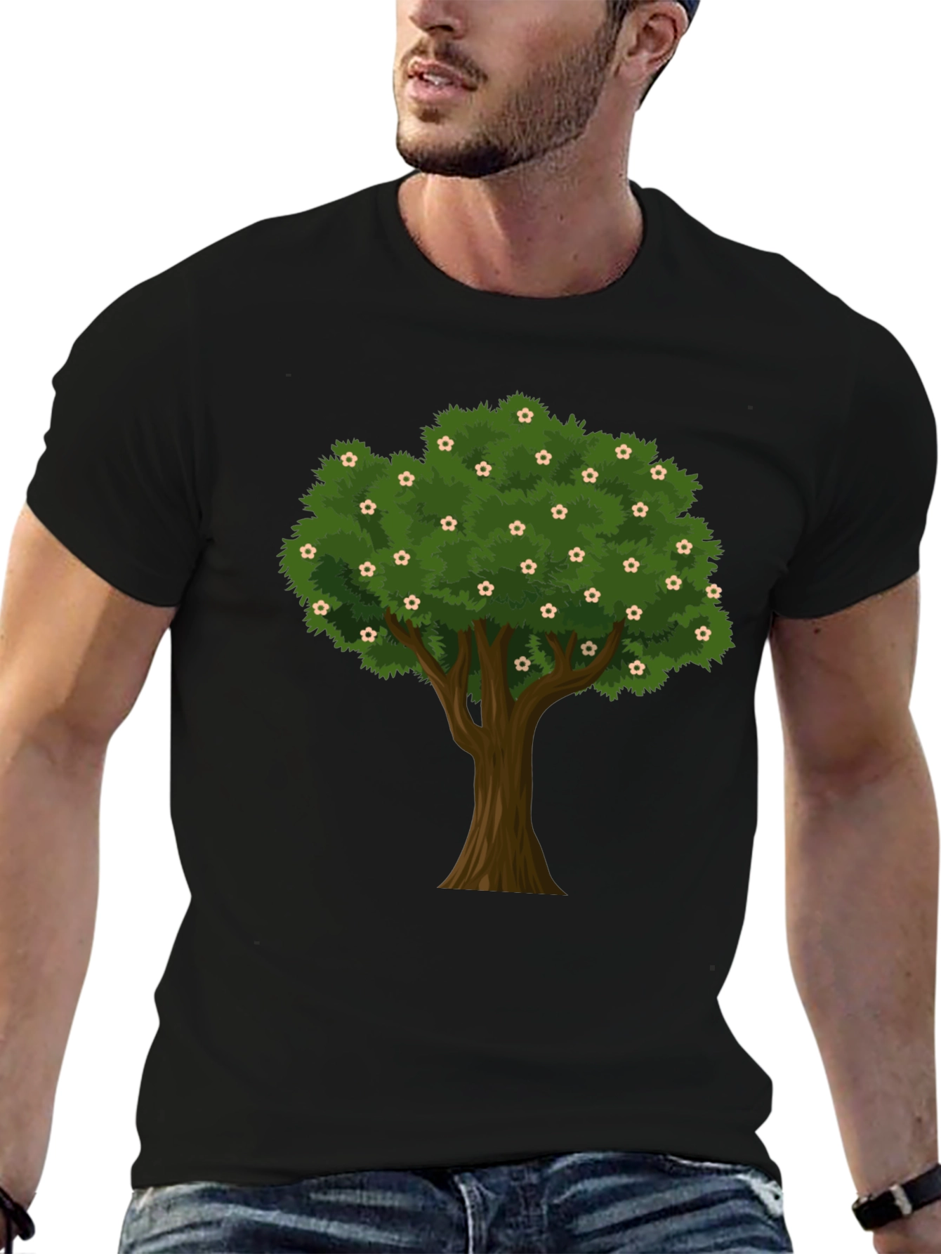 Tree Graphic Black T-Shirt