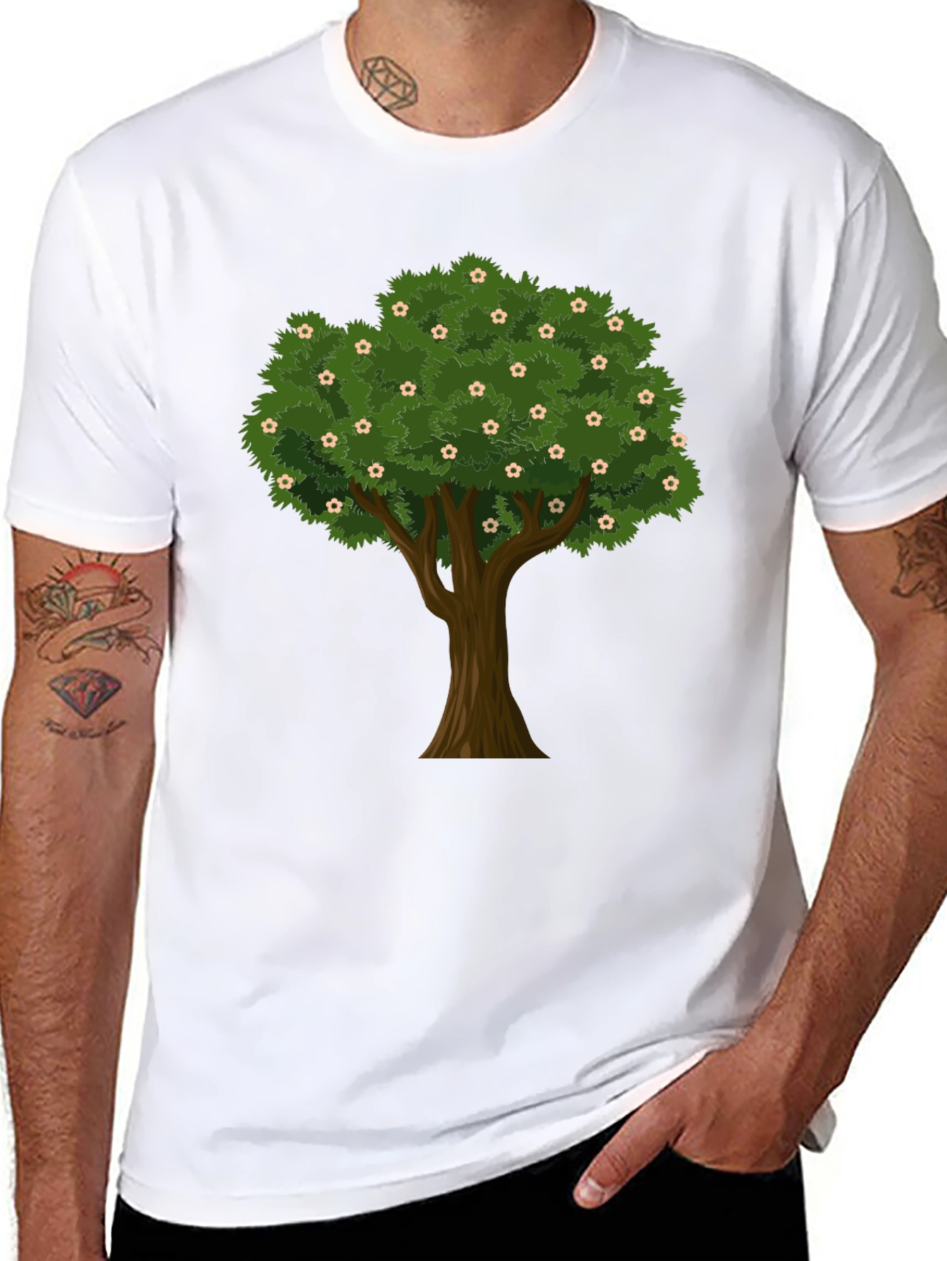 Tree Graphic Black T-Shirt
