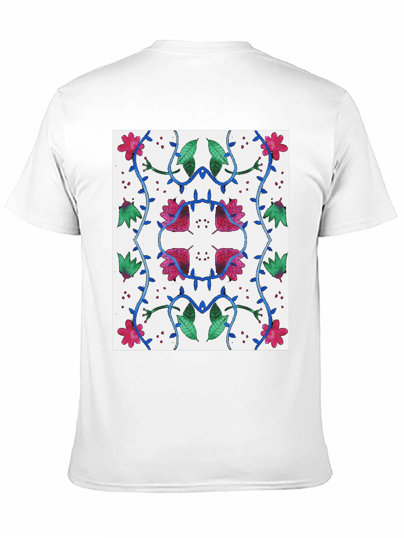 Floral Patterned Graphic Tee - Nature Inspired Design
