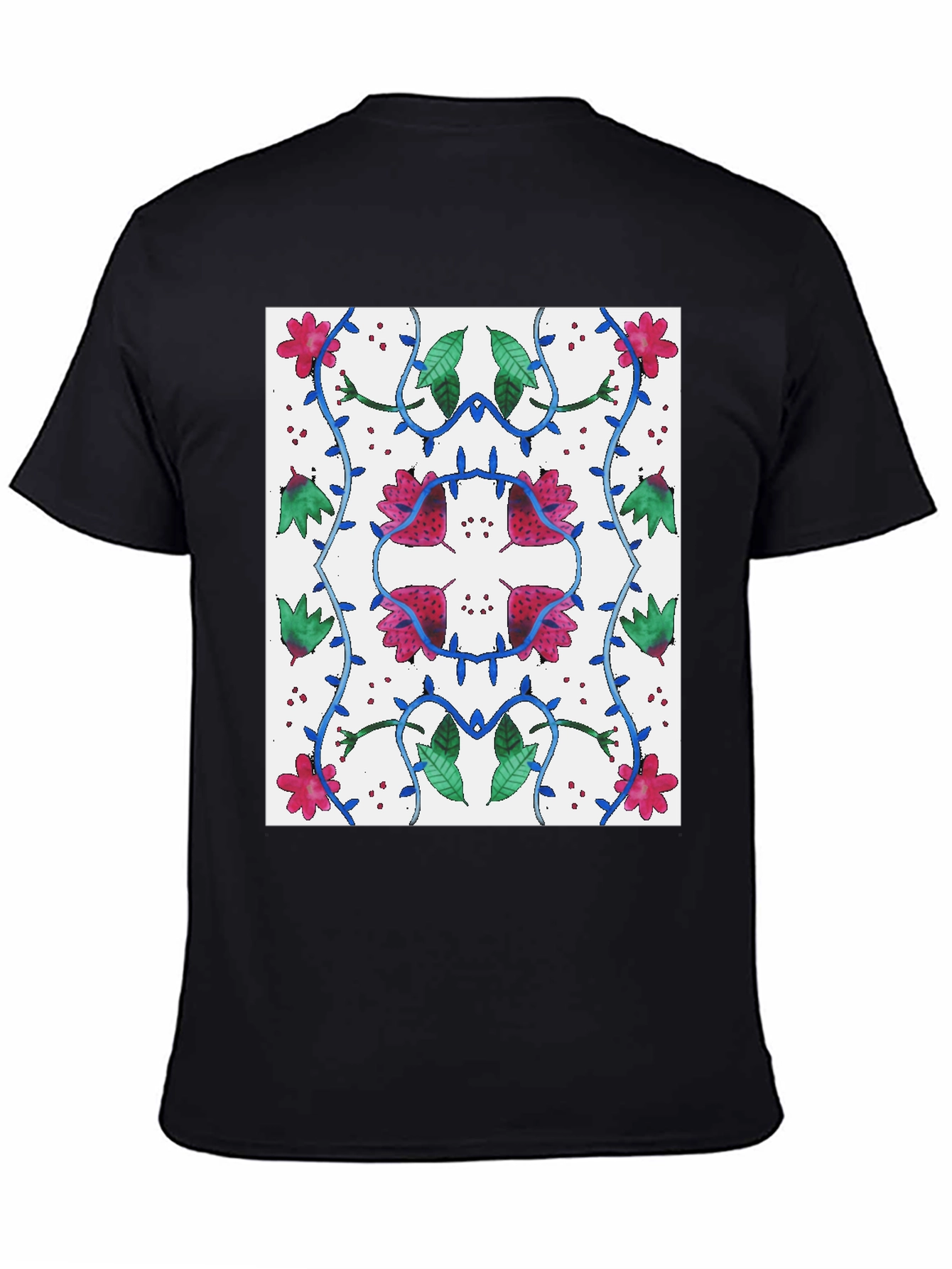 Floral Patterned Graphic Tee - Nature Inspired Design