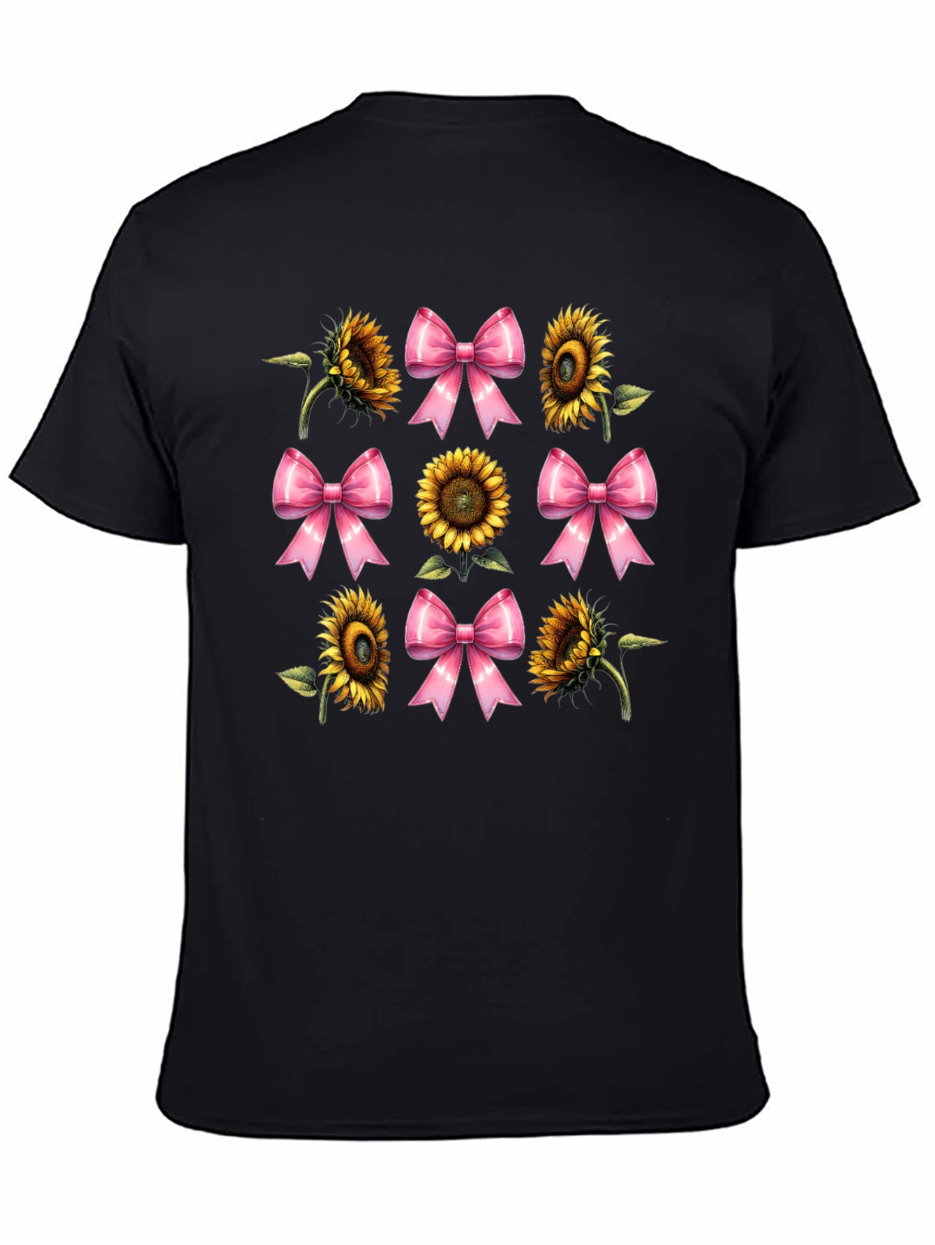 Sunflower & Bow Graphic T-Shirt